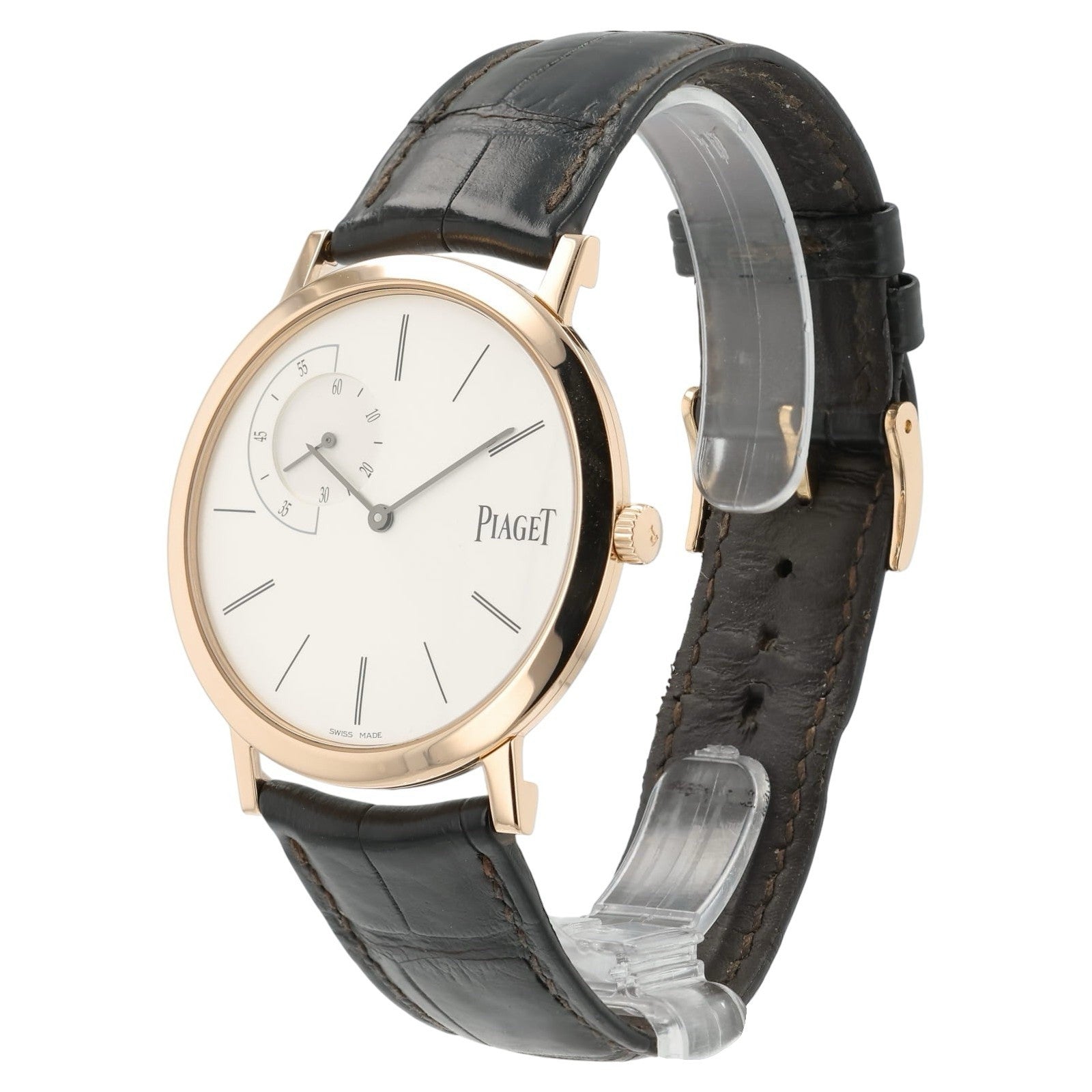 Piaget Altipalmo Silver Dial 18k Rose Gold 40mm Manual Wind Mens Watch P10522