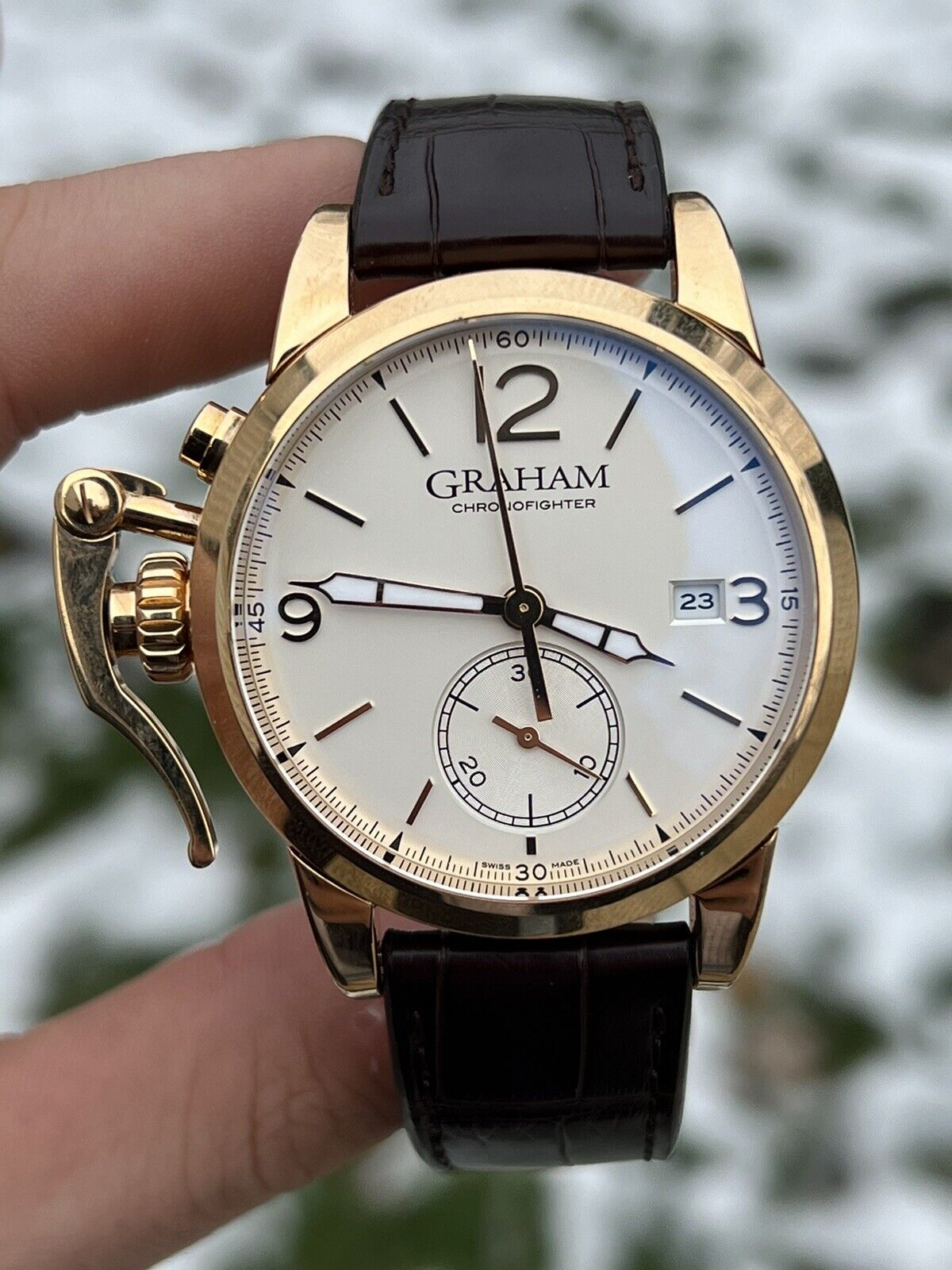 Graham Chronofighter 18K Rose Gold Automatic Men’s Watch AN-2CXAP - GREAT SHAPE