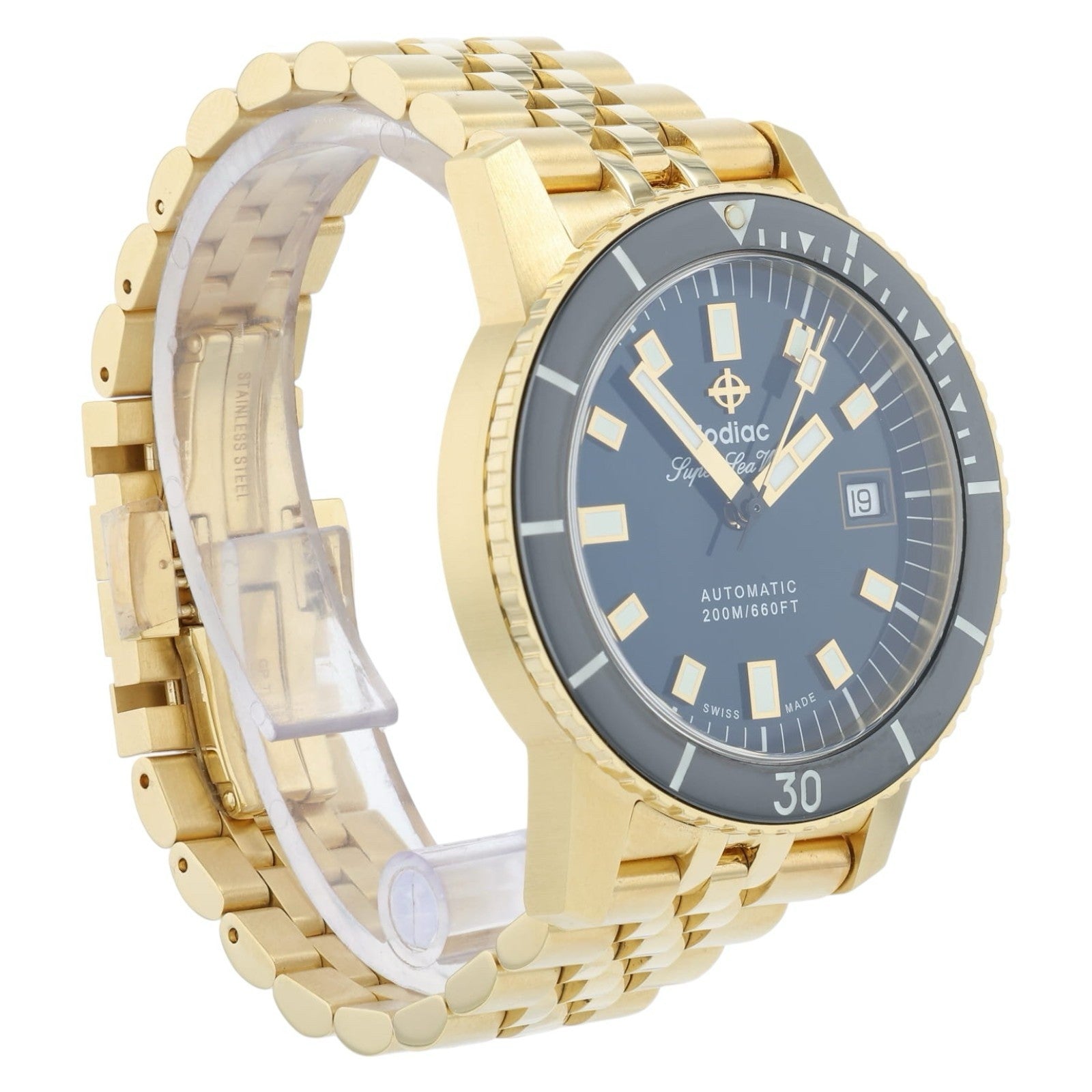 Zodiac Super Sea Wolf Blue Dial 18k Gold Plated 40mm Automatic Men’s ZO9308