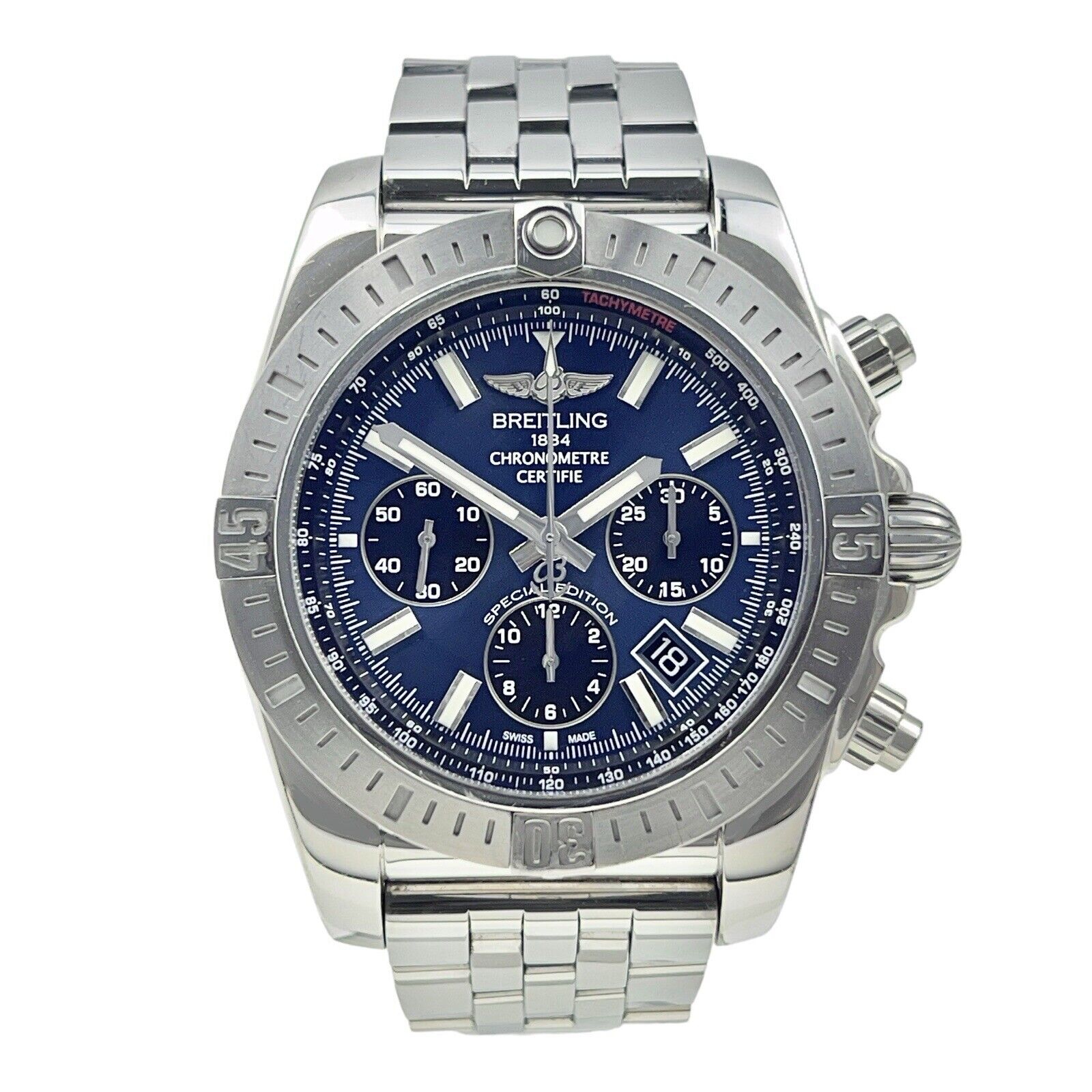 Breitling Chronomat 44 Blue Dial AB0115 | Birmingham Luxury Watches Michigan