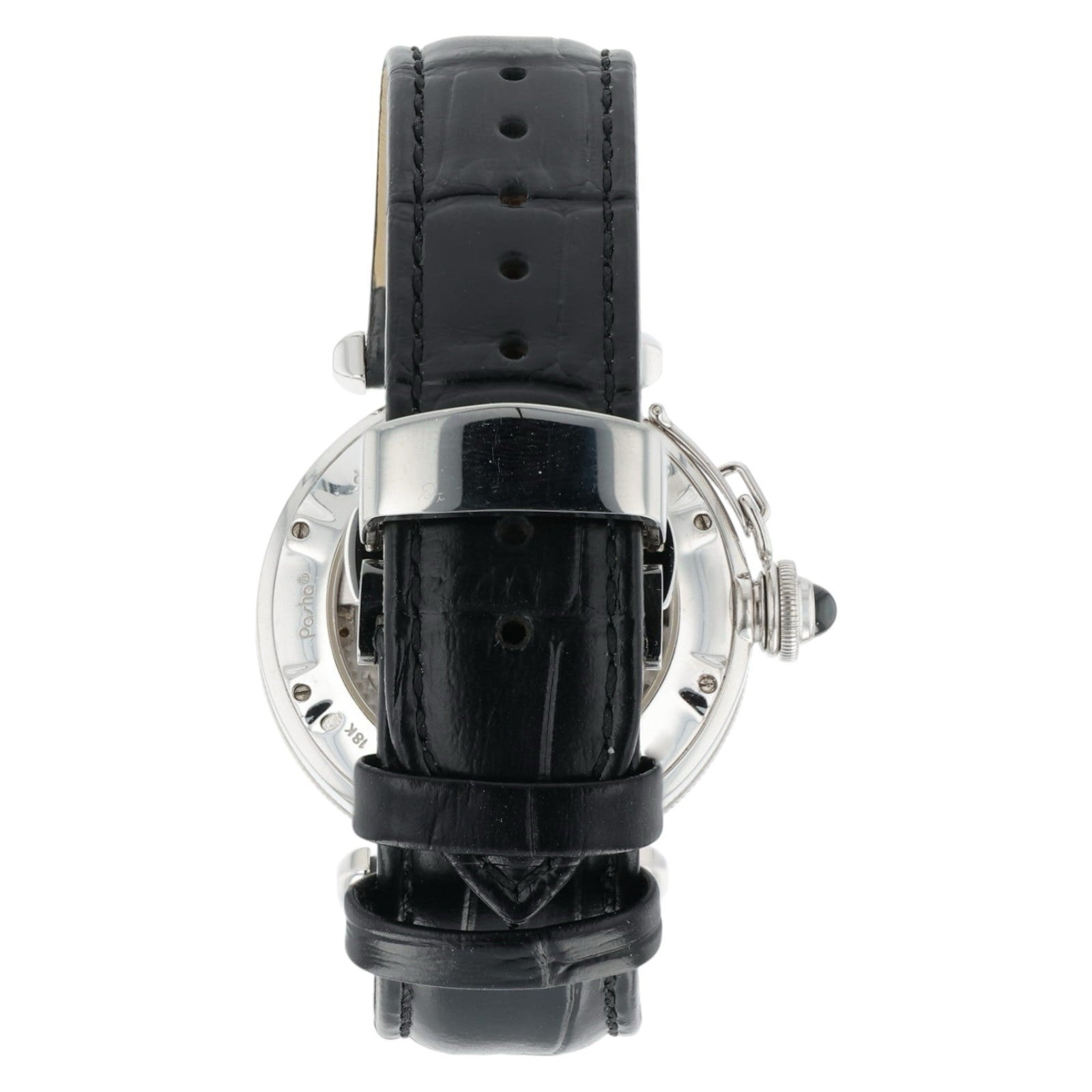 Cartier Pasha Silver Dial 18k White Gold 38mm Automatic Movement Mens Watch 2353
