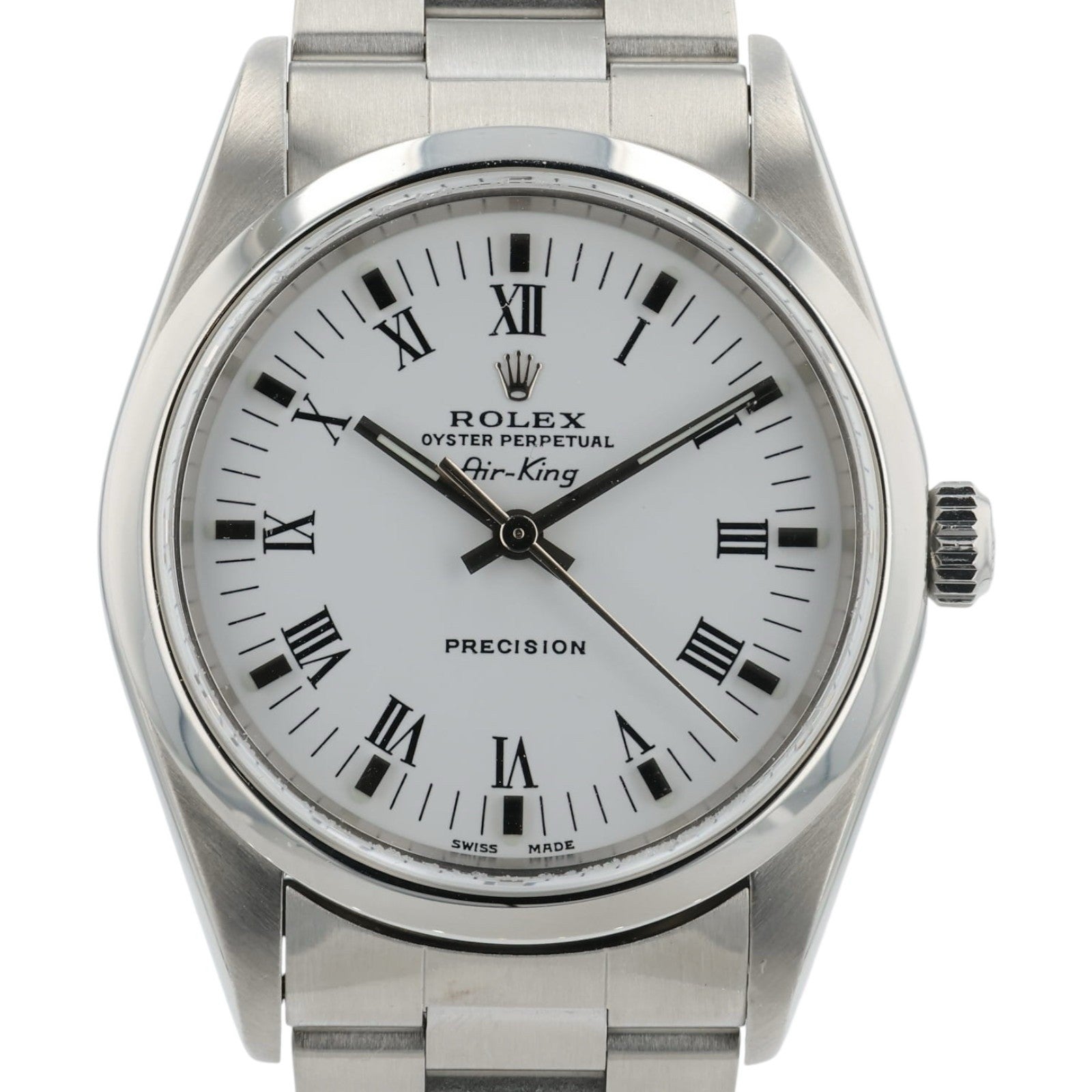 Rolex Air King White Dial Stainless Steel 34mm Automatic Men’s Watch 14000