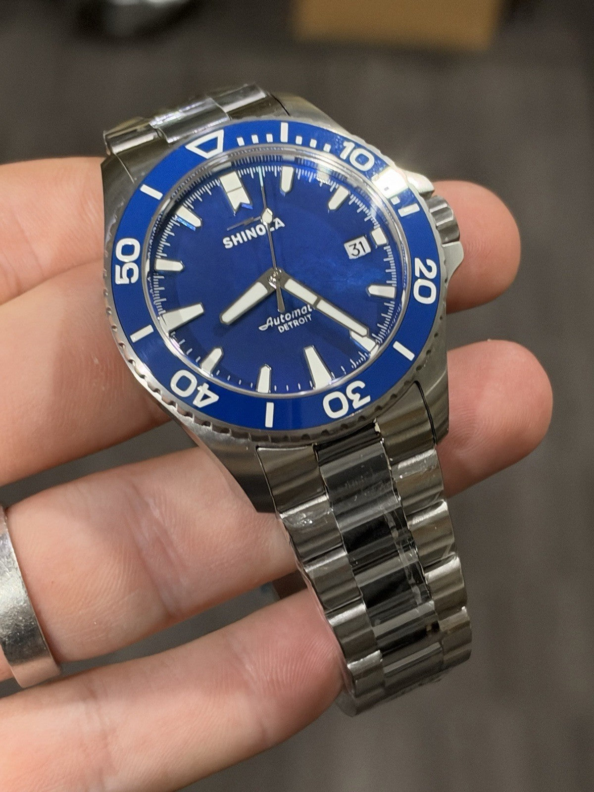 Shinola Monster Lake Michigan 39mm Blue Dial Automatic Men's Watch S0120484234