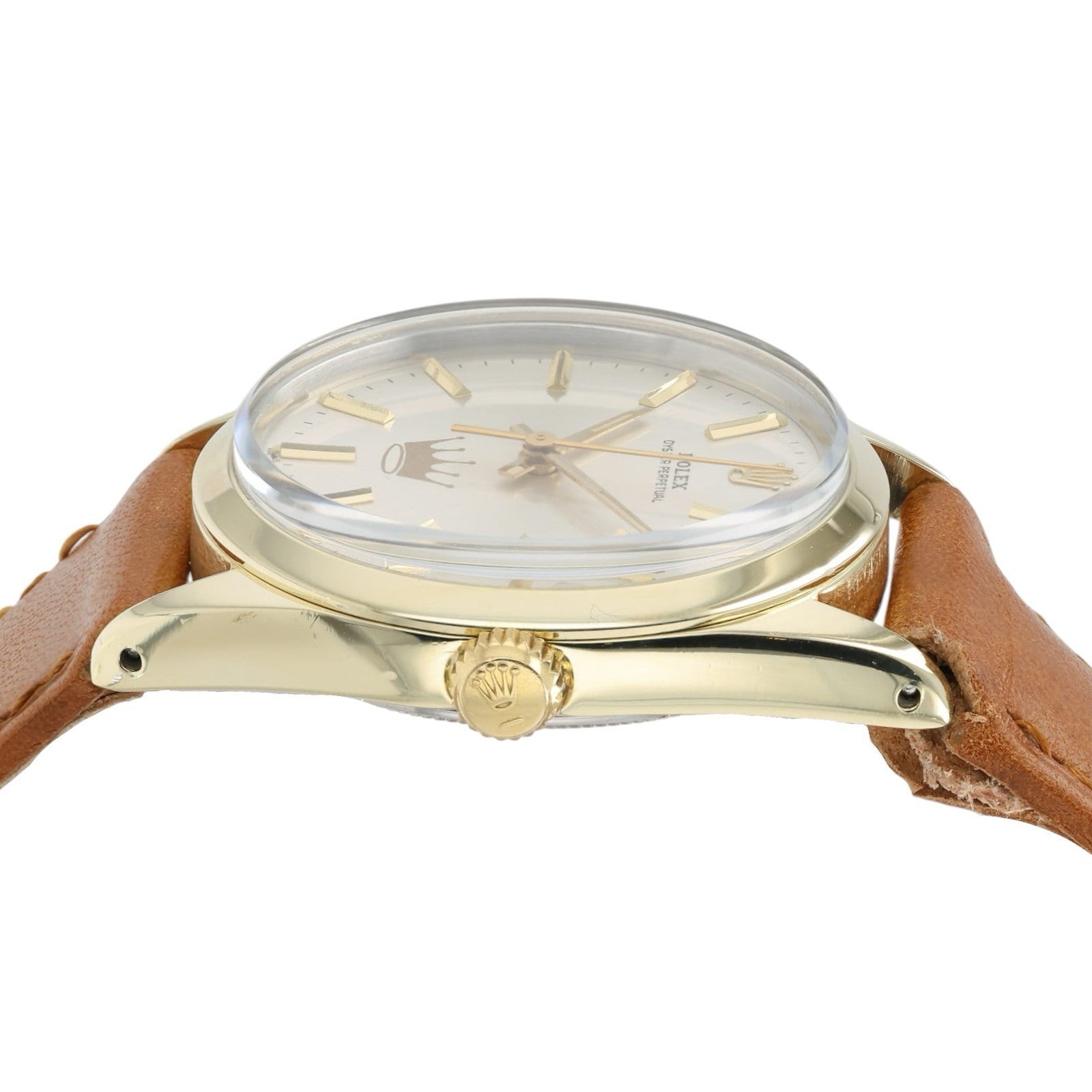 Rolex OP Hallmark Silver Dial Gold & Steel 34mm Automatic Men’s Watch 1024