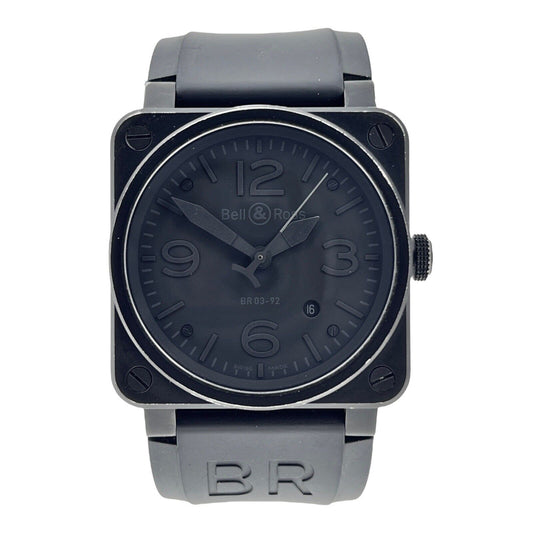 Bell & Ross Aviation Black Stainless Steel Watch BR03-92S Automatic Men’s Watch