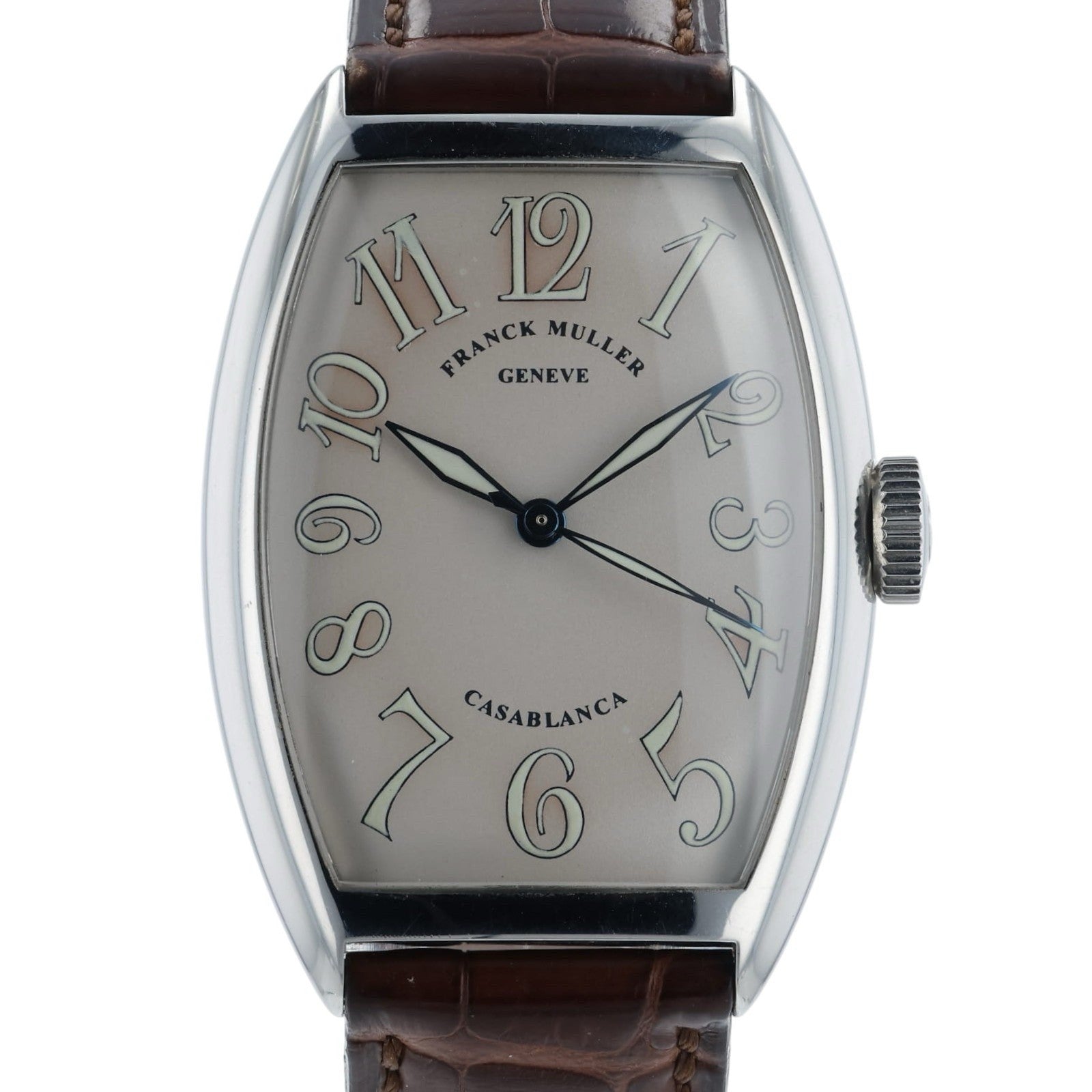Franck Muller Casablanca Silver Dial Steel 32mm Automatic Men’s Watch 5850