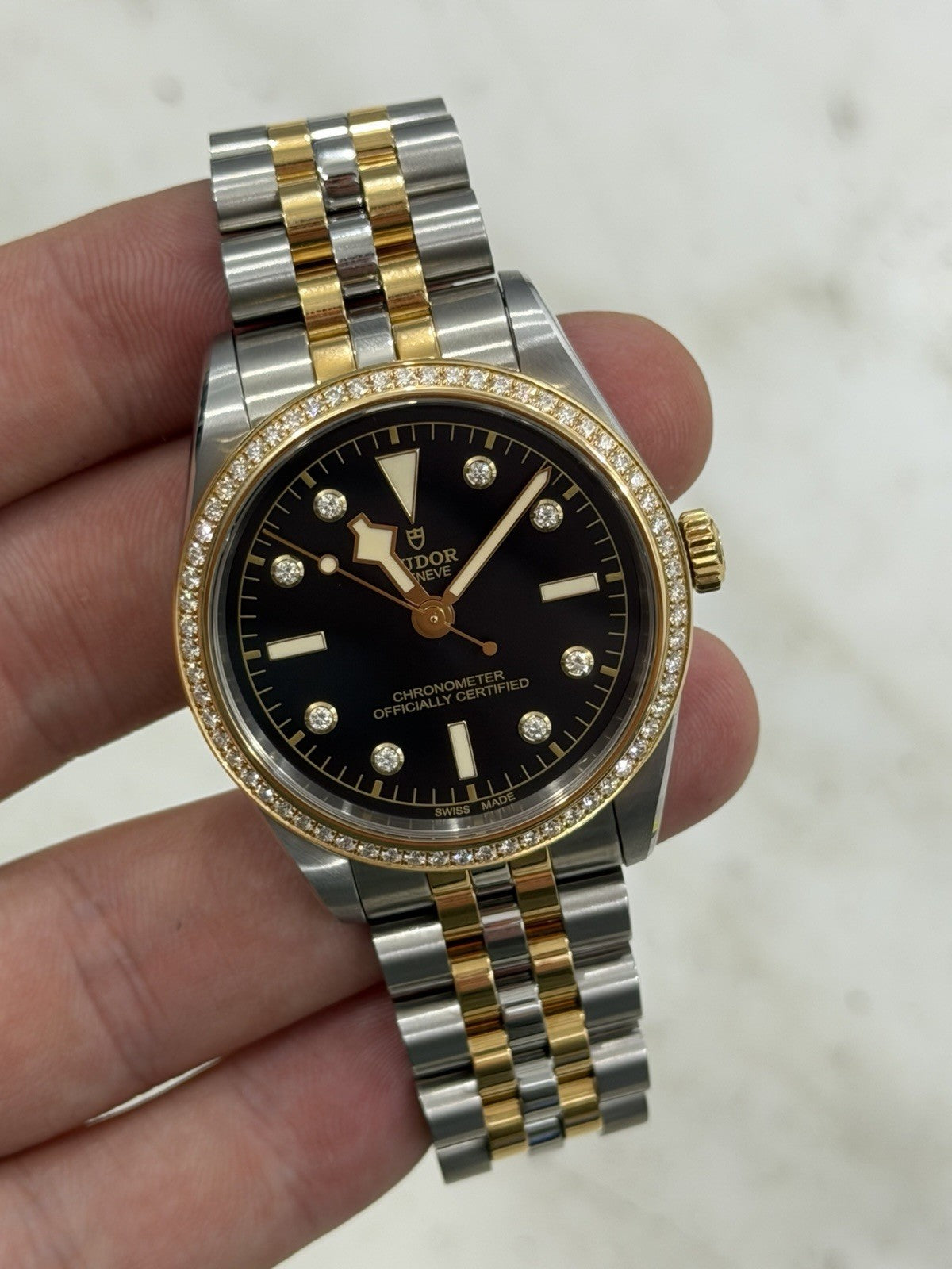2023 Tudor Black Bay 36 Automatic 36mm Black Dial Factory Diamonds Box & Papers