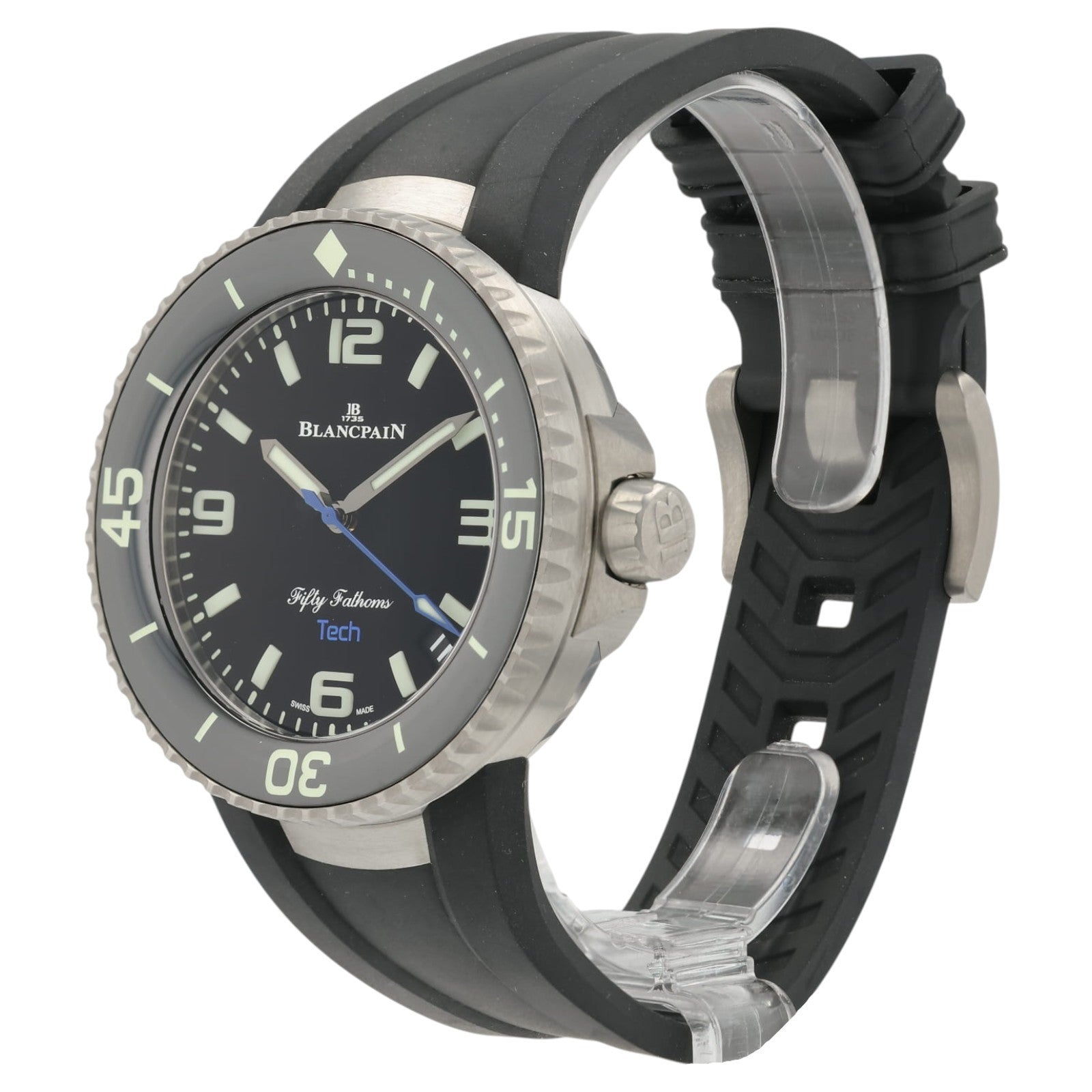 Blancpain Fifty Fathoms Tech Black Dial Titanium 45mm Automatic Mens Watch 5029