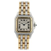 Cartier Panthere 3 Row Silver Dial Gold & Steel 22mm Quartz Women’s 84083244