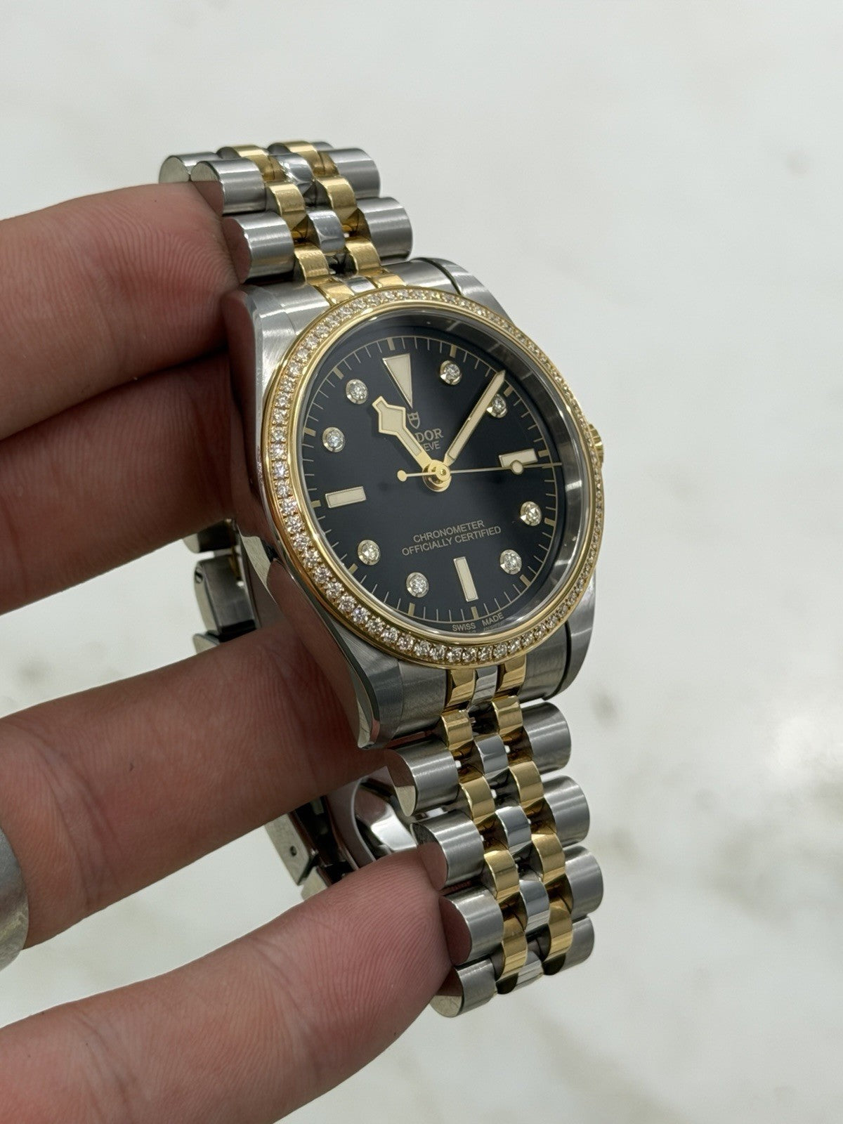 2023 Tudor Black Bay 36 Automatic 36mm Black Dial Factory Diamonds Box & Papers