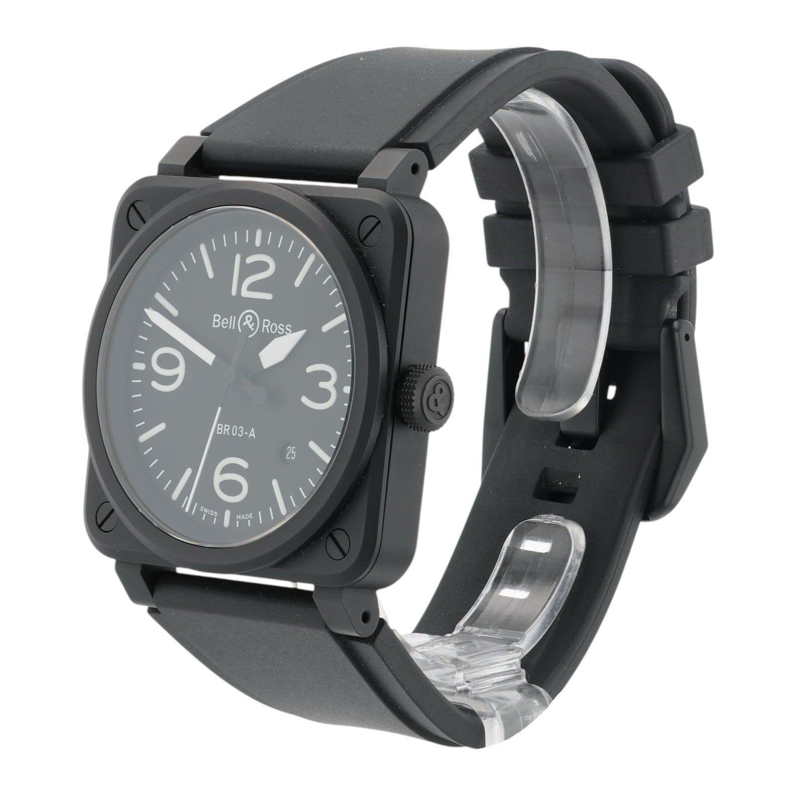 Bell & Ross BR03 Black Dial Ceramic 42mm Automatic Movement Mens Watch BR03