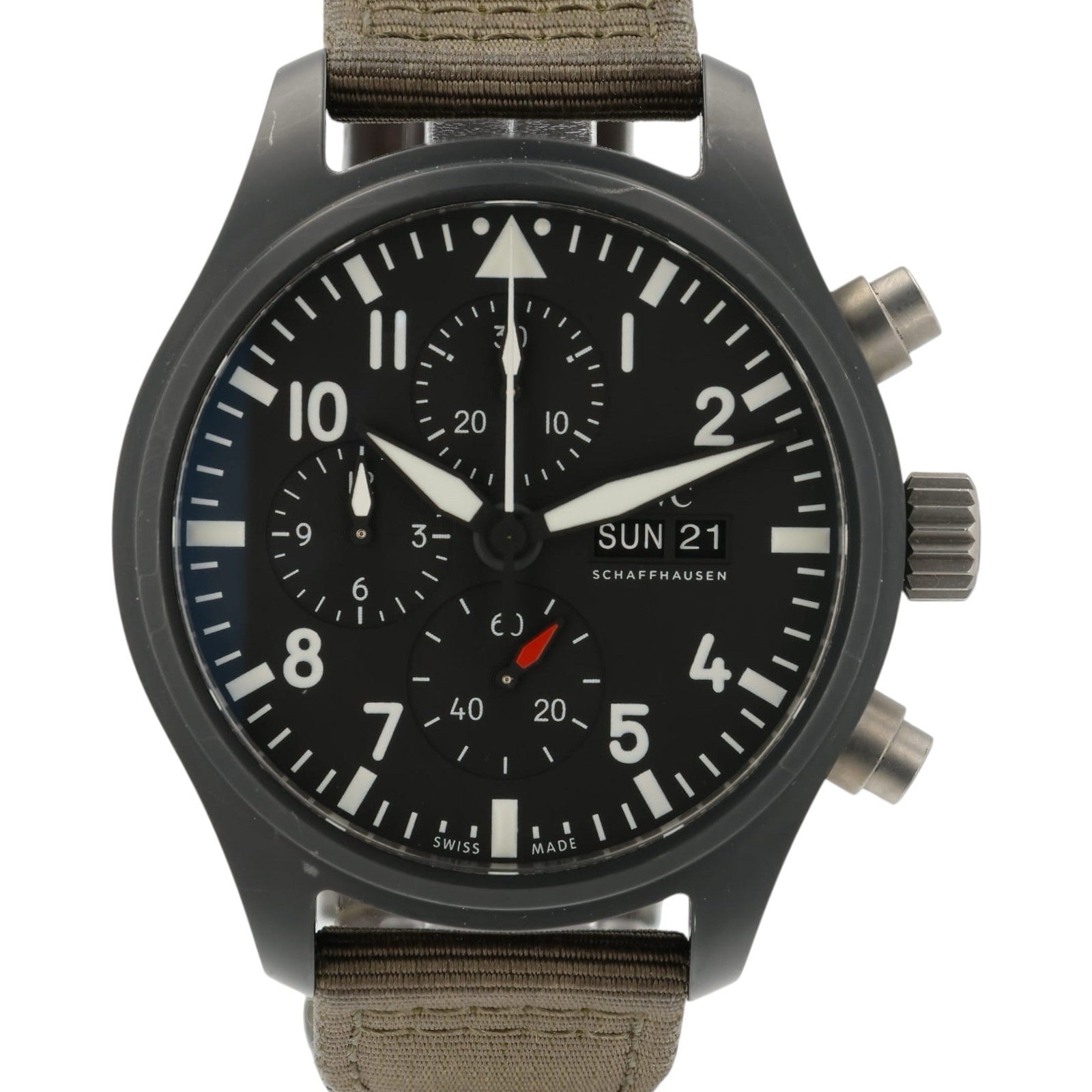 IWC Pilot Top Gun Black Dial Ceramic 44.5mm Automatic Men’s Watch IW389101