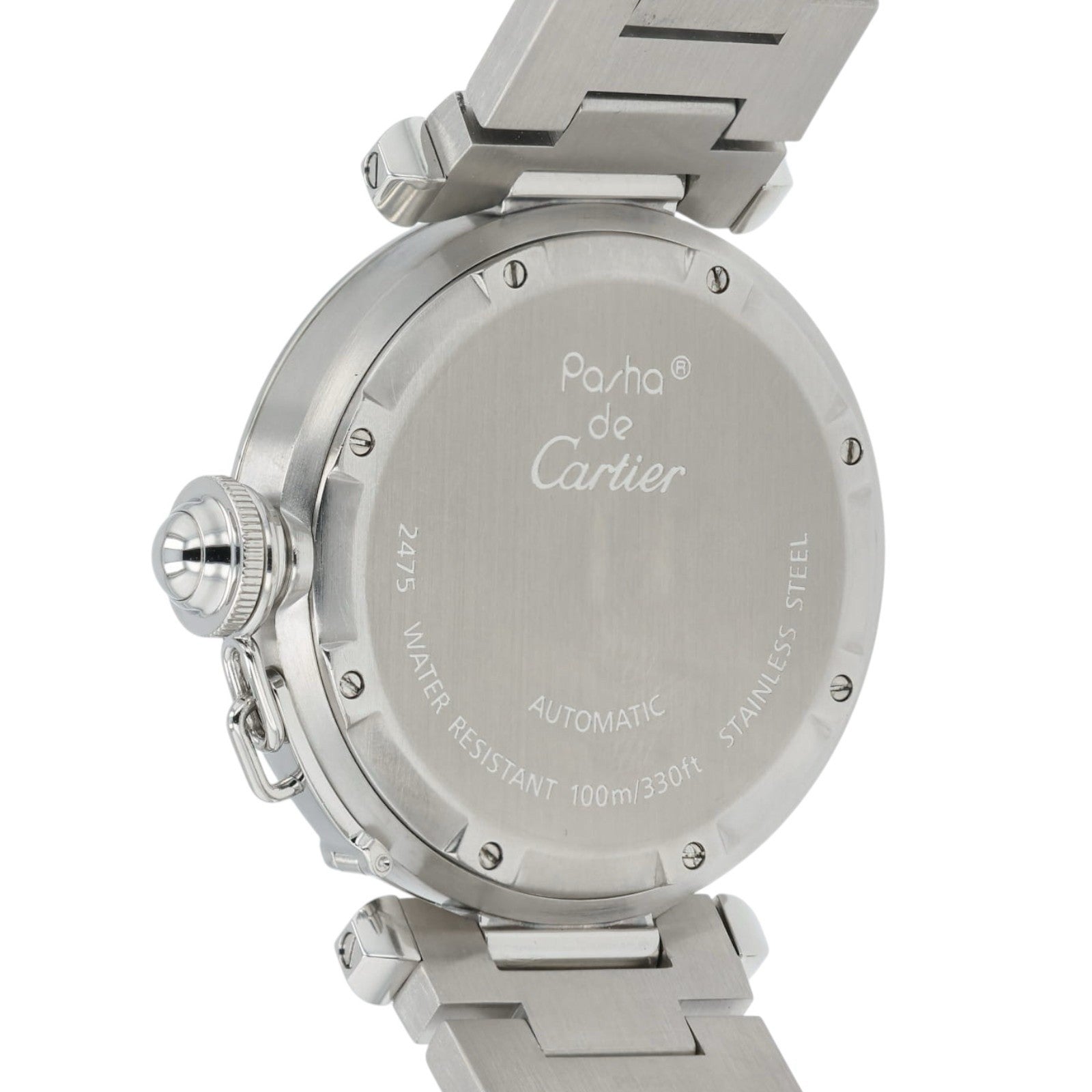 Cartier Pasha White Dial Stainless Steel 35mm Automatic Men’s Watch 2475