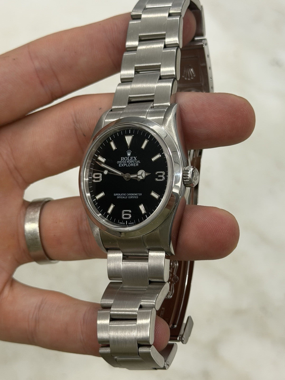 2007 Rolex Explorer 114270 Black Dial SS Oyster Engraved Rehaut No Papers 36mm