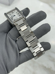 Cartier Tank Date XL Stainless Steel Bracelet 31mm Automatic Mens Watch 3515