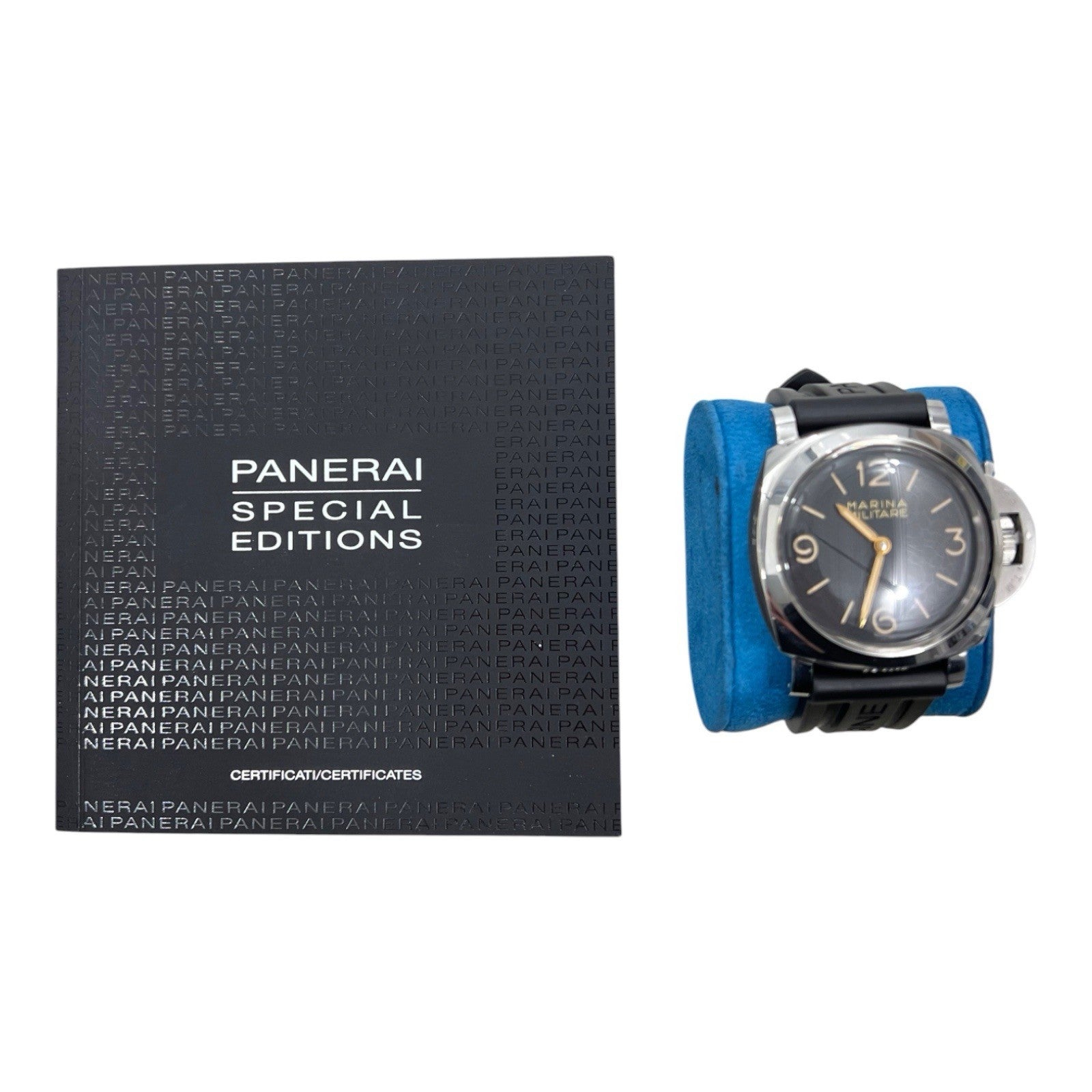 Panerai Marina Militare Black Dial Steel 47mm Manual Wind Men’s Watch PAM00673