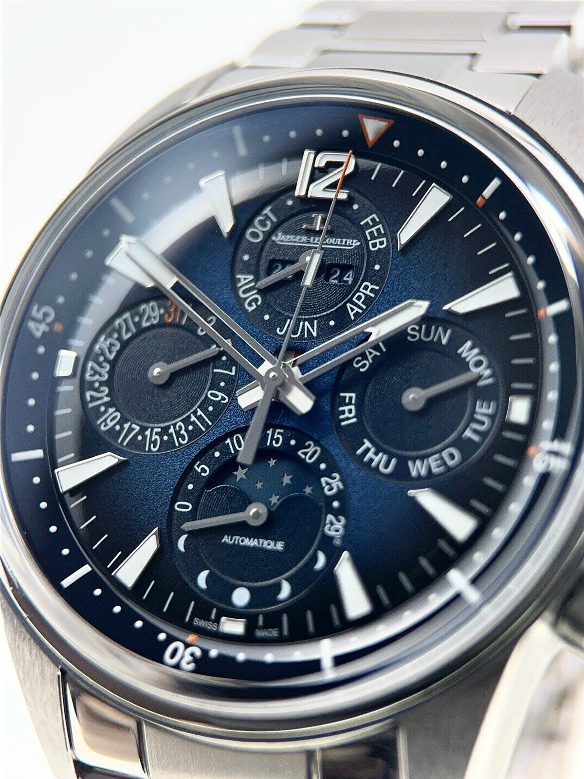 Jaeger-LeCoultre Polaris Perpetual Calendar Blue Dial Steel Bracelet Watch 42mm