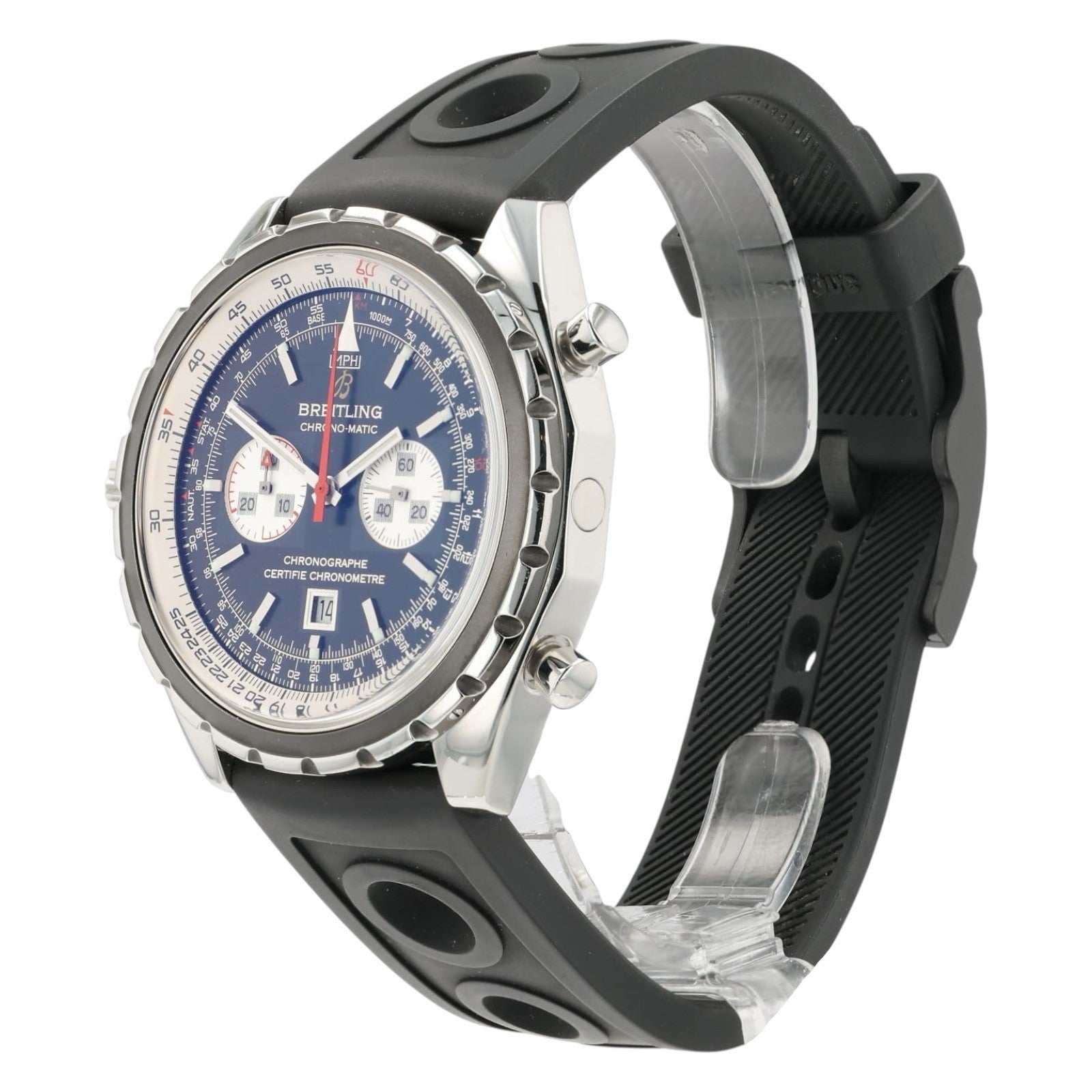Breitling Chronomatic Silver Dial Stainless Steel 44mm Automatic Men’s A41360