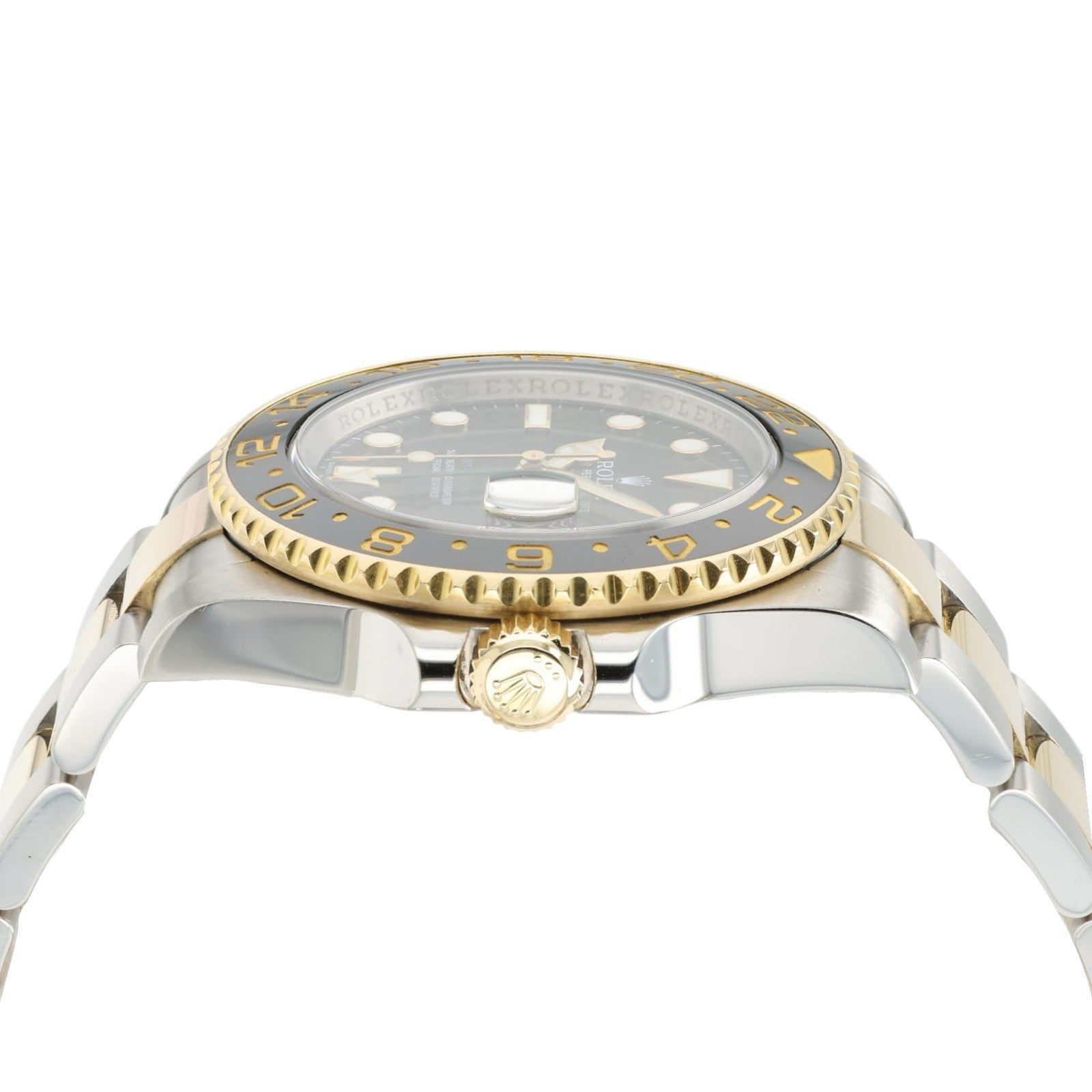 Rolex GMT Master II Gold & Steel Black Dial 40mm Automatic Men’s Watch 116713LN