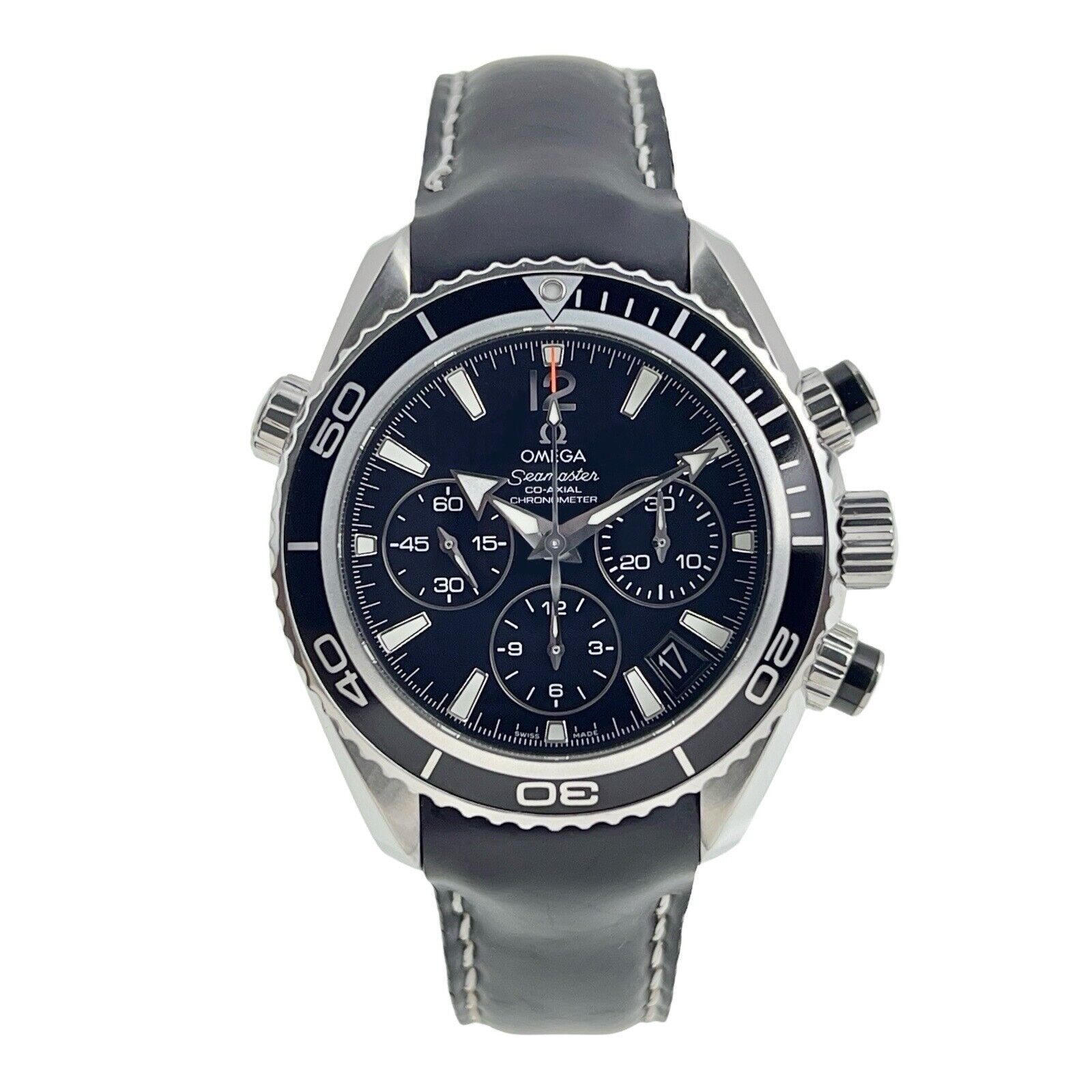 Omega Seamaster Planet Ocean Chronograph Steel Black 38mm Automatic Men’s Watch