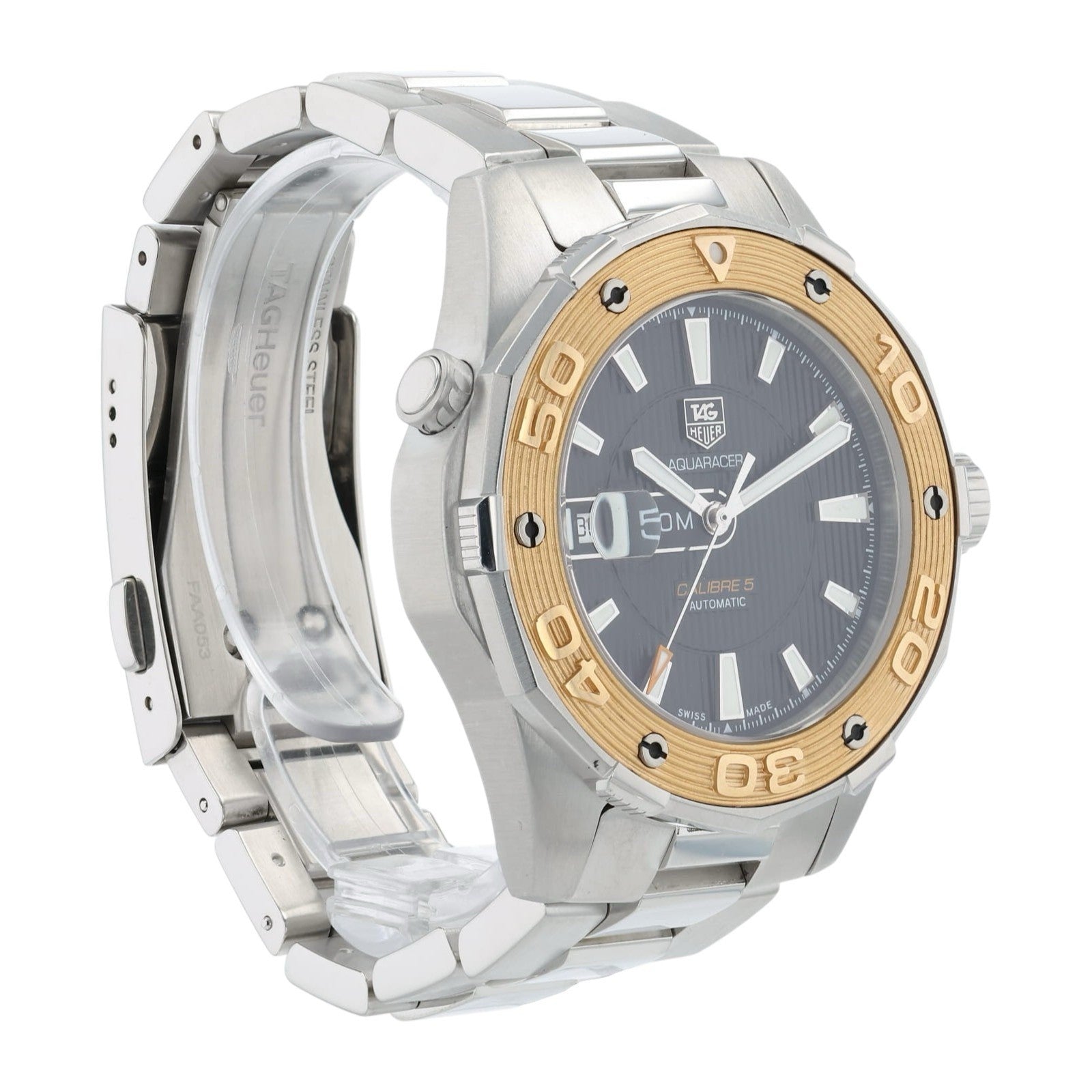 Tag Heuer Aquaracer Calibre 5 Black Dial Steel 43mm Auto Men's Watch WAJ2150