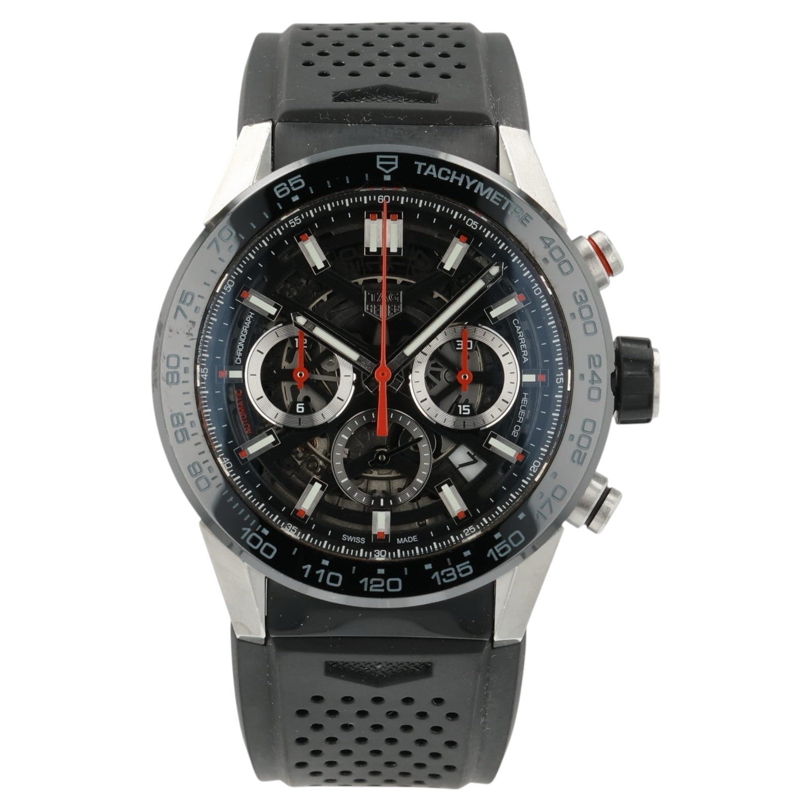 Tag Heuer Carrera Black Dial Stainless Steel 45mm Automatic Men’s Watch CBG2A10