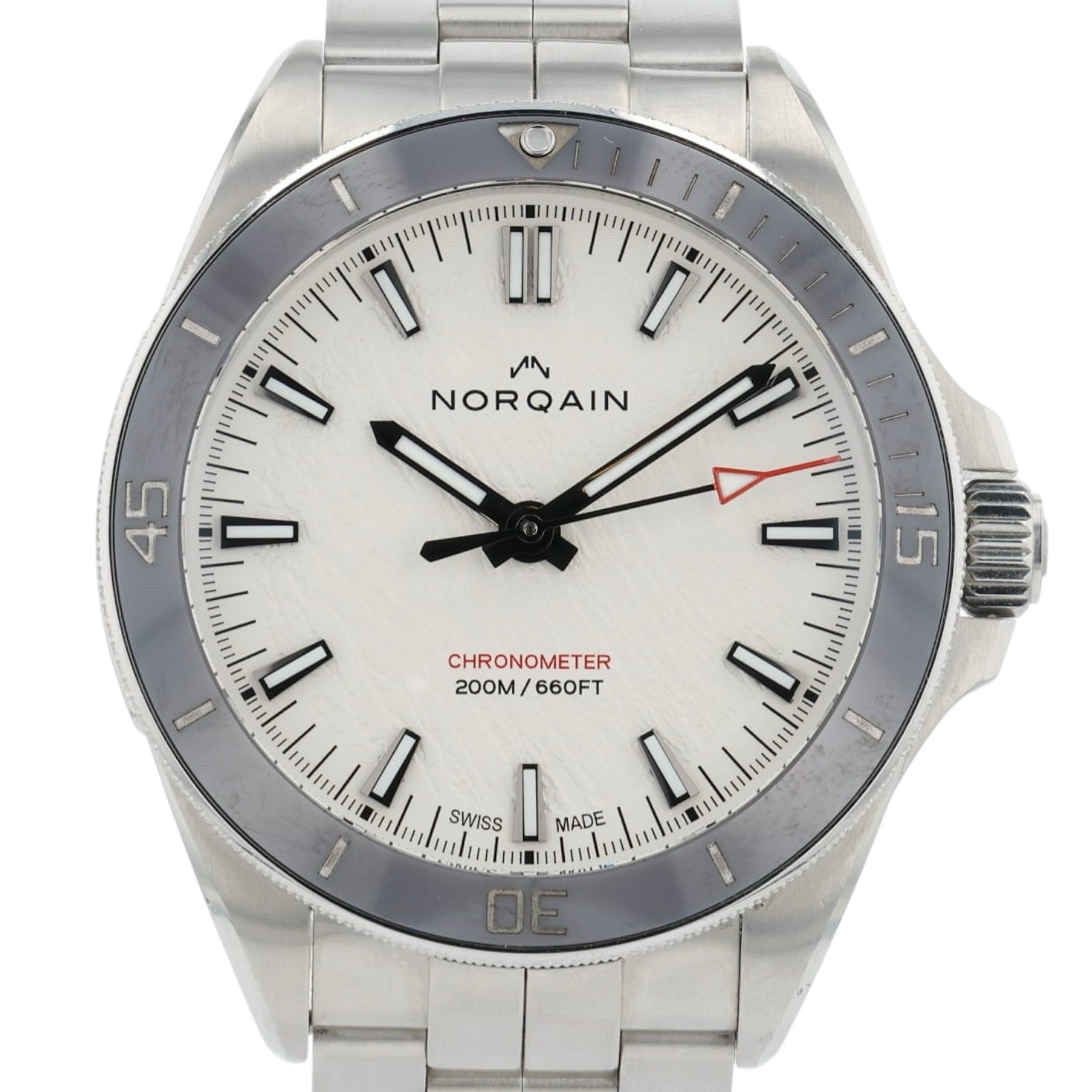 Norqain Adventure Neverest White Dial Steel 41mm Automatic Men’s Watch NN1001