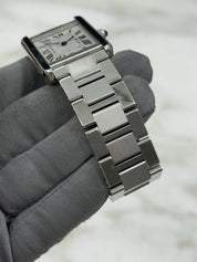Cartier Tank Solo Date XL Roman Stainless Steel 31mm Automatic Men’s Watch 3515