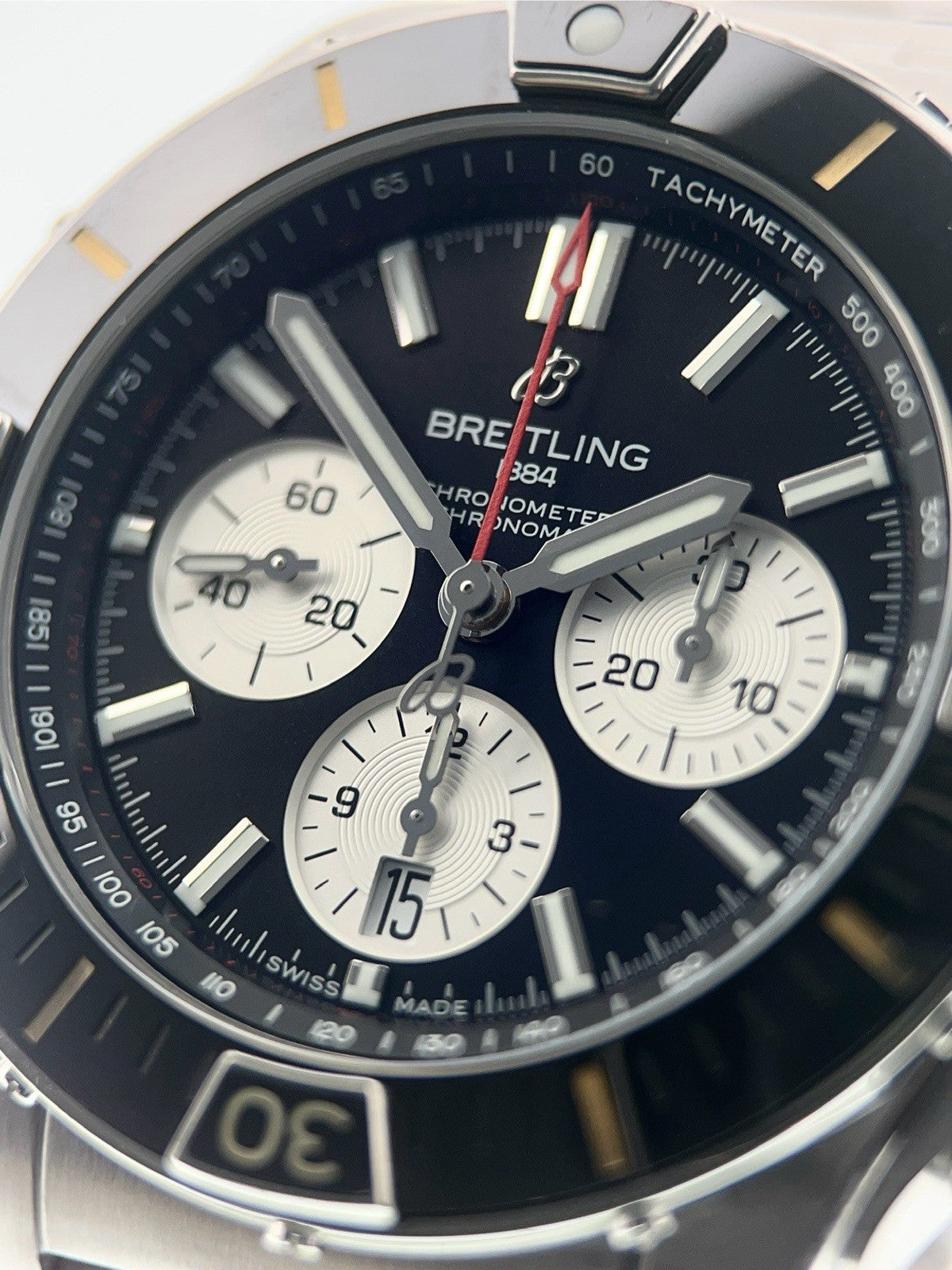 Breitling Chronomat Stainless Steel Black Dial 44mm Automatic Men’s Watch AB0136