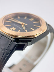 Bulgari Octo 18k Rose Gold Black Dial 41mm Automatic Men’s Watch BGOP41SG