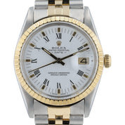 Rolex Date White Dial Gold & Steel 34mm Automatic Movement Men’s Watch 15053