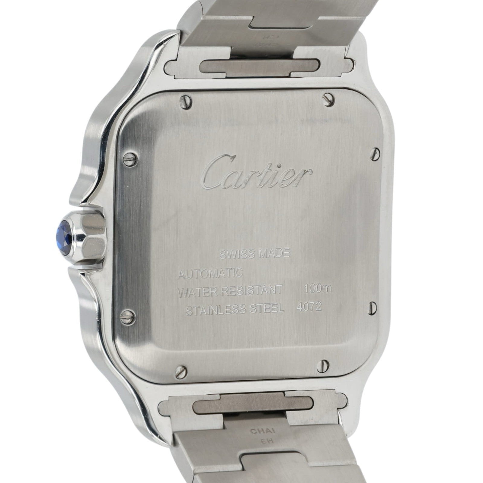 Cartier Santos Silver Dial Gold & Steel 39x47mm Automatic Men’s Watch W2SA0009