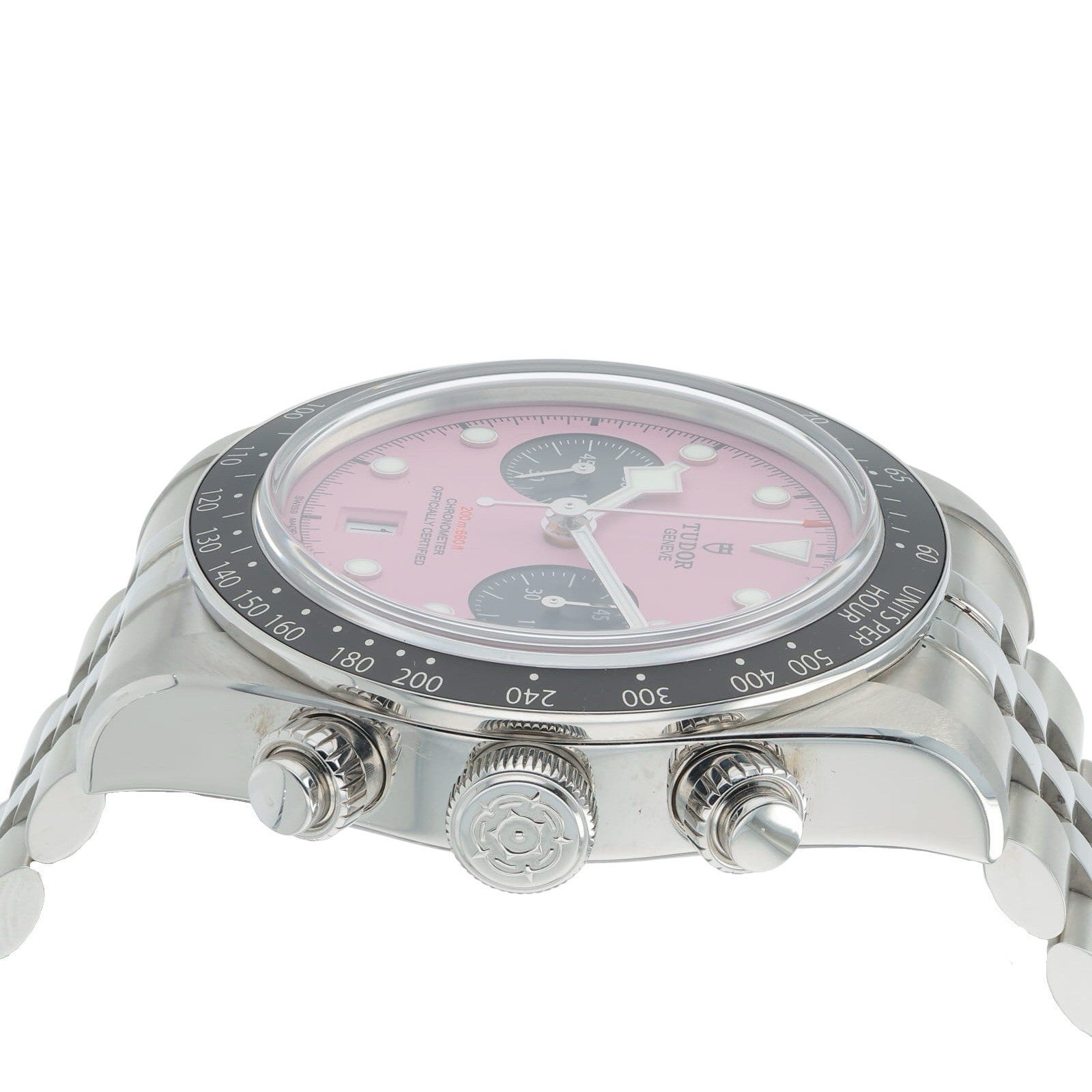 Tudor Black Bay Chrono Stainless Steel Pink Dial 41mm Automatic Mens Watch 79360