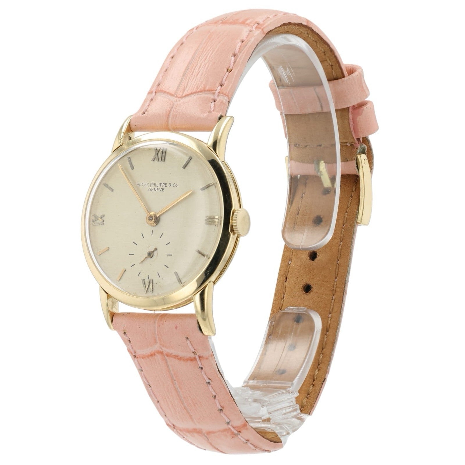 Patek Philippe Calatrava Pink Dial 18k Rose Gold 29mm Manual Wind Womens 1433