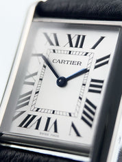 Cartier Tank Stainless Steel Silver Color Dial 25mm Quartz Men’s Watch WSTA0041