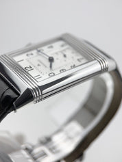 Jaeger LeCoultre Grand Reverso 80th Anniversary Steel Manual Wind Watch W/Paper