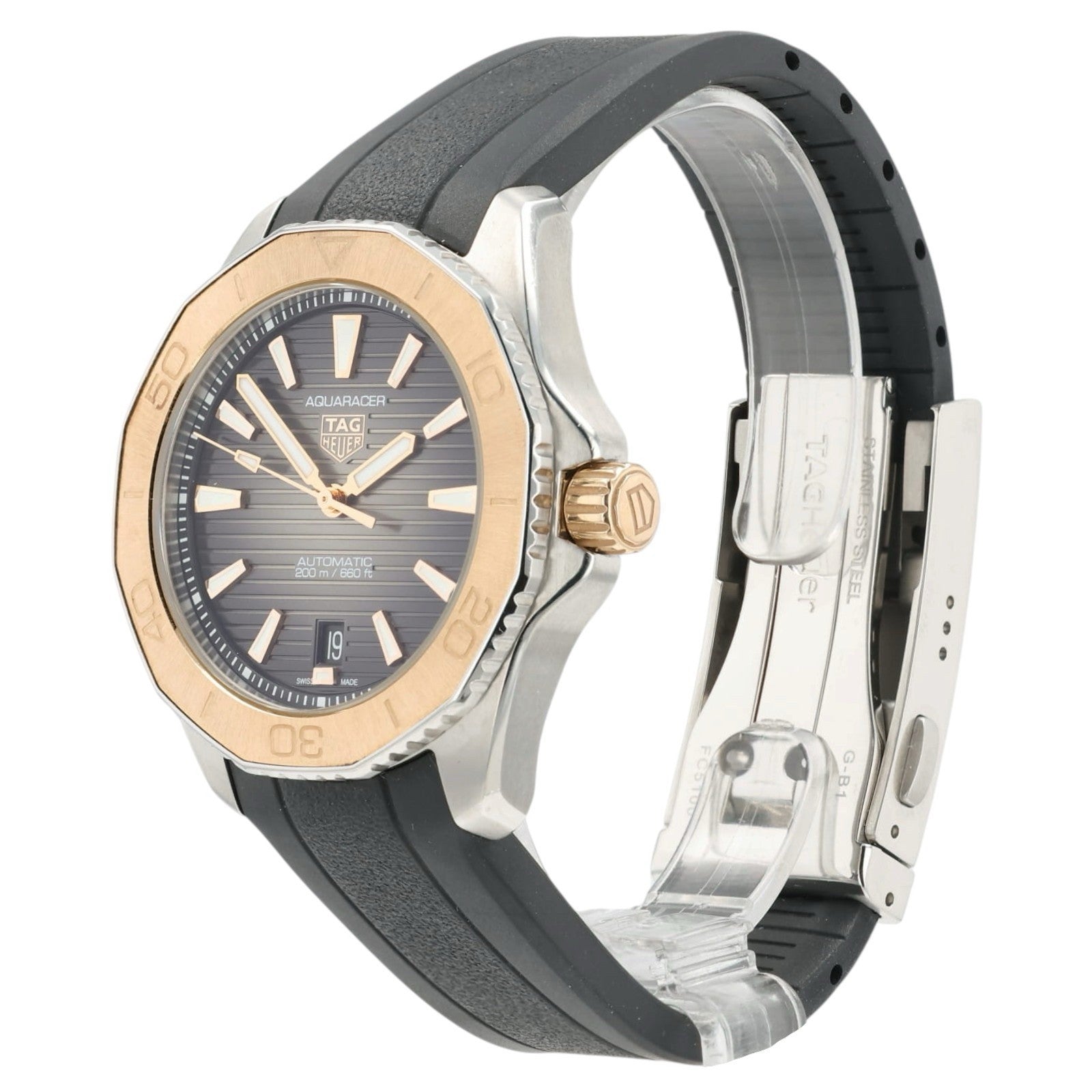 Tag Heuer Aquaracer Black Dial Gold & Steel 40mm Automatic Men’s Watch WBP2151