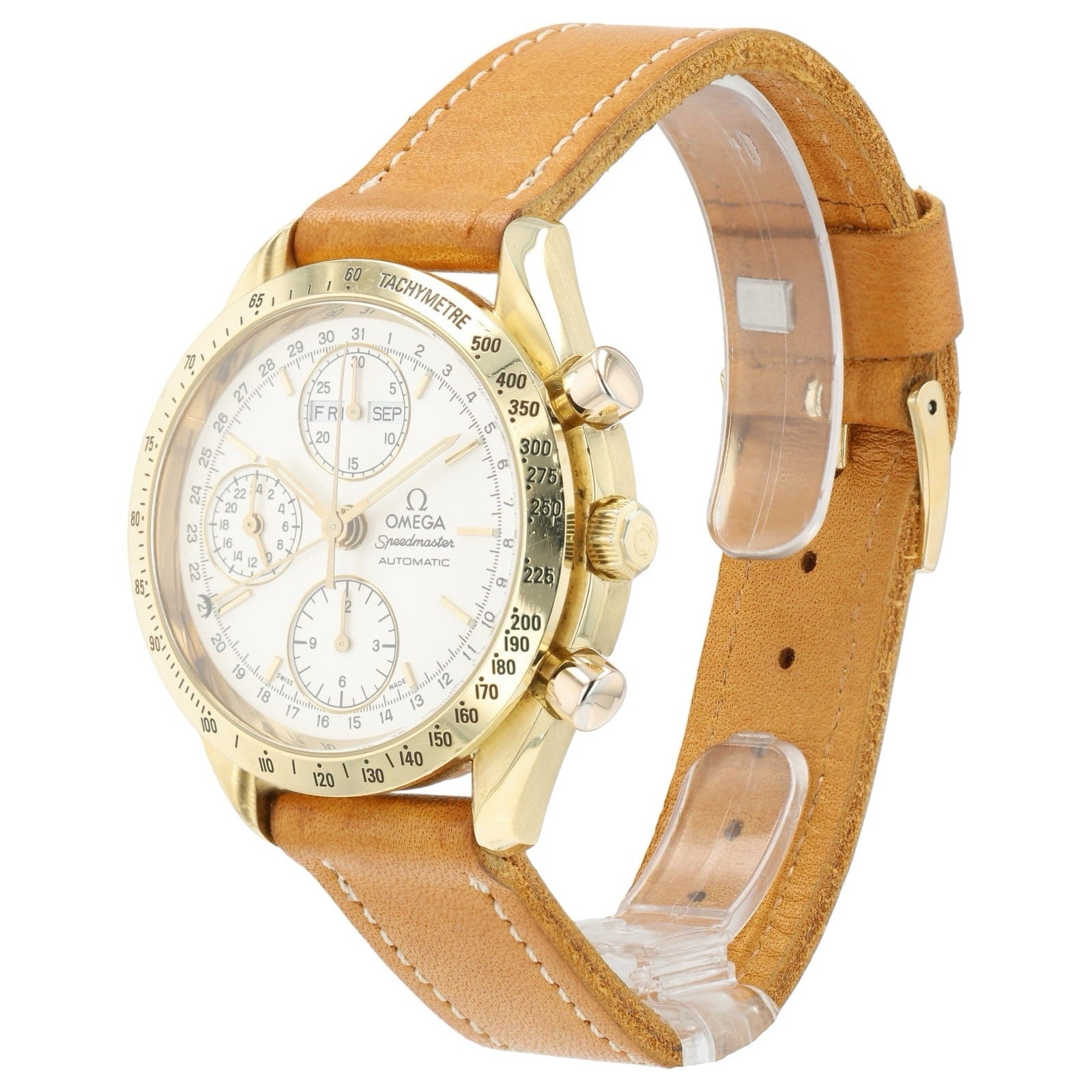 Omega Speedmaster Triple Date 18k Yellow Gold 39mm Automatic Mens Watch 175.0034