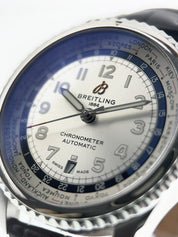 Breitling Stainless Steel Silver Dial 43mm Automatic Movement Men's Watch AB3521