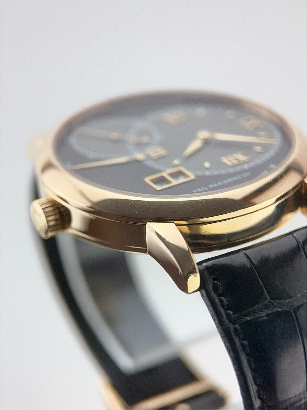 A Lange & Sohne Grand Lange 1  Black Dial 18k Rose Gold 42mm Manual Wind 115.031