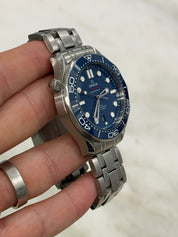 Omega Seamaster Wave 300m Diver Blue Ceramic Men's Watch 210.30.42.20.03.001