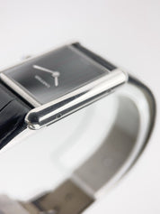 Cartier Tank Must Steel Black Dial 25mm Quartz Movement Unisex Watch WSTA0072