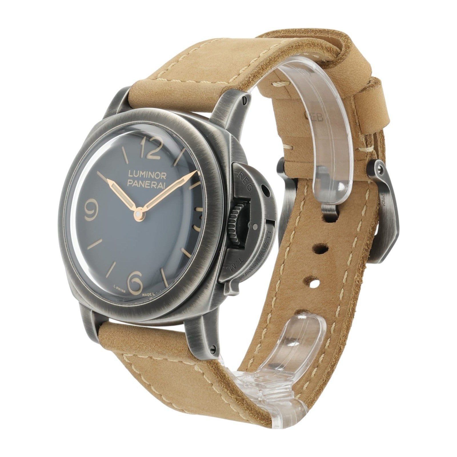 Panerai Luminor Venticinque Blue Dial Steel 44mm Manual Wind Mens Watch PAM02025