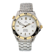 Omega Seamaster Gold & Steel White Dial 41mm Automatic Men's Watch 2352.20
