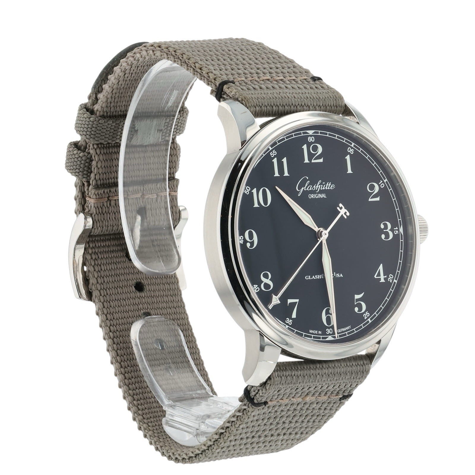 Glashutte Original Senator Steel Black Dial 40mm Automatic Mens 1-36-01-03-02-66