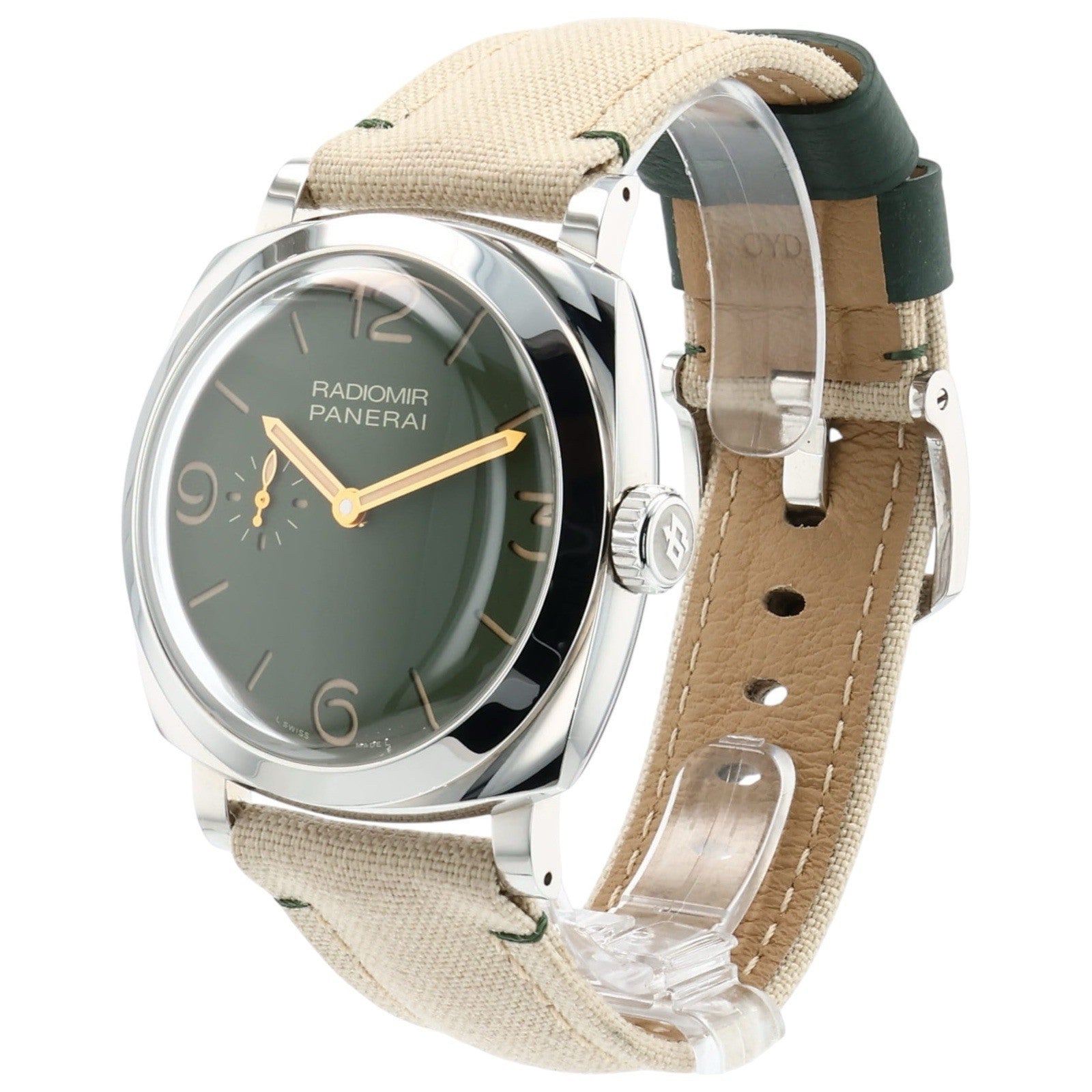 Panerai Radiomir Stainless Steel Green Dial 45mm Automatic Mens Watch PAM00995