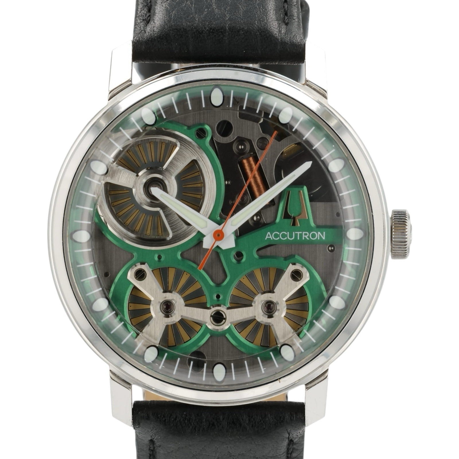 Accutron Electrostatic Spaceview Green Dial Steel 43.5mm Quartz Men’s 2ES6A001