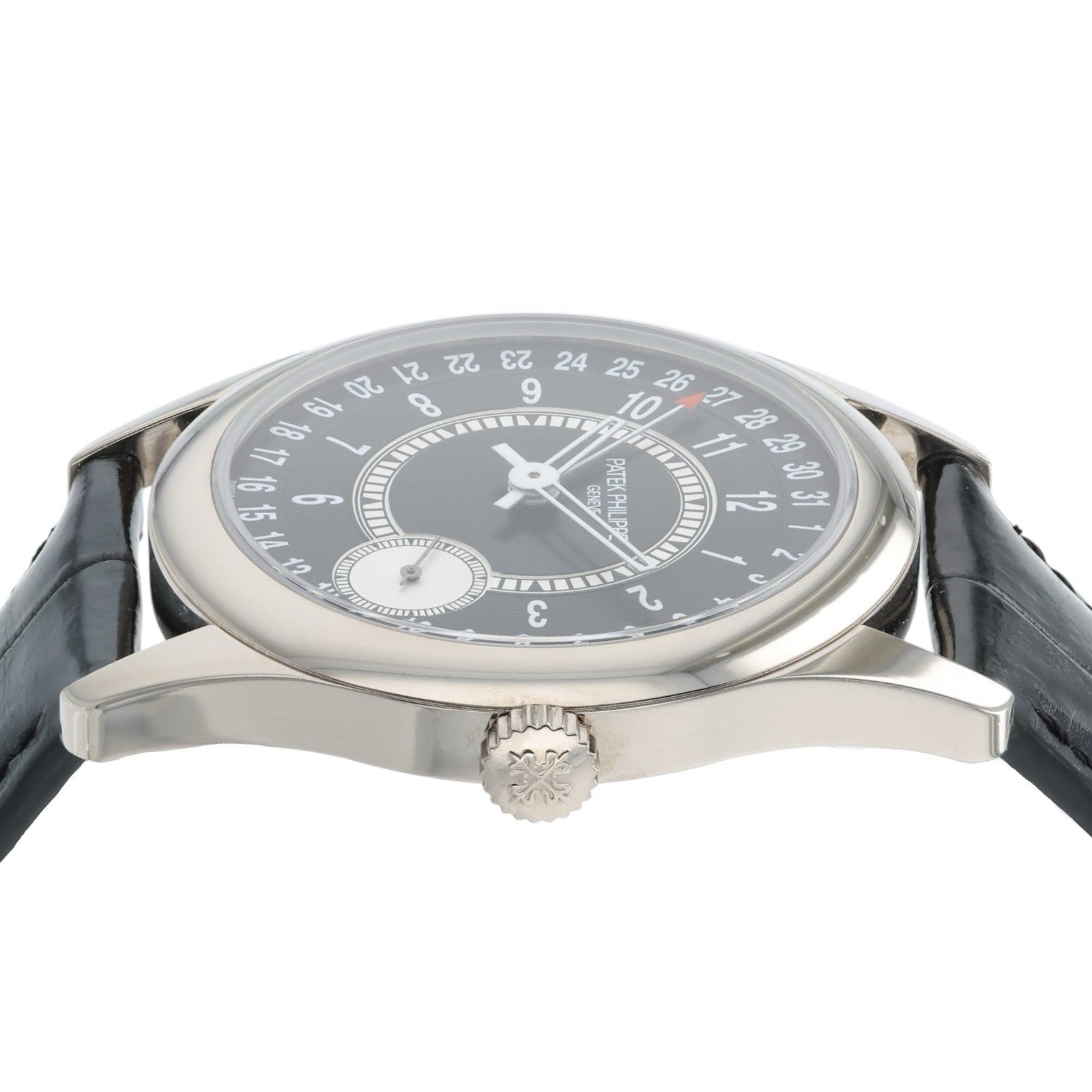 Patek Philipe Calatrava Black Dial 18k White Gold 39mm Auto Men’s Watch 6006G