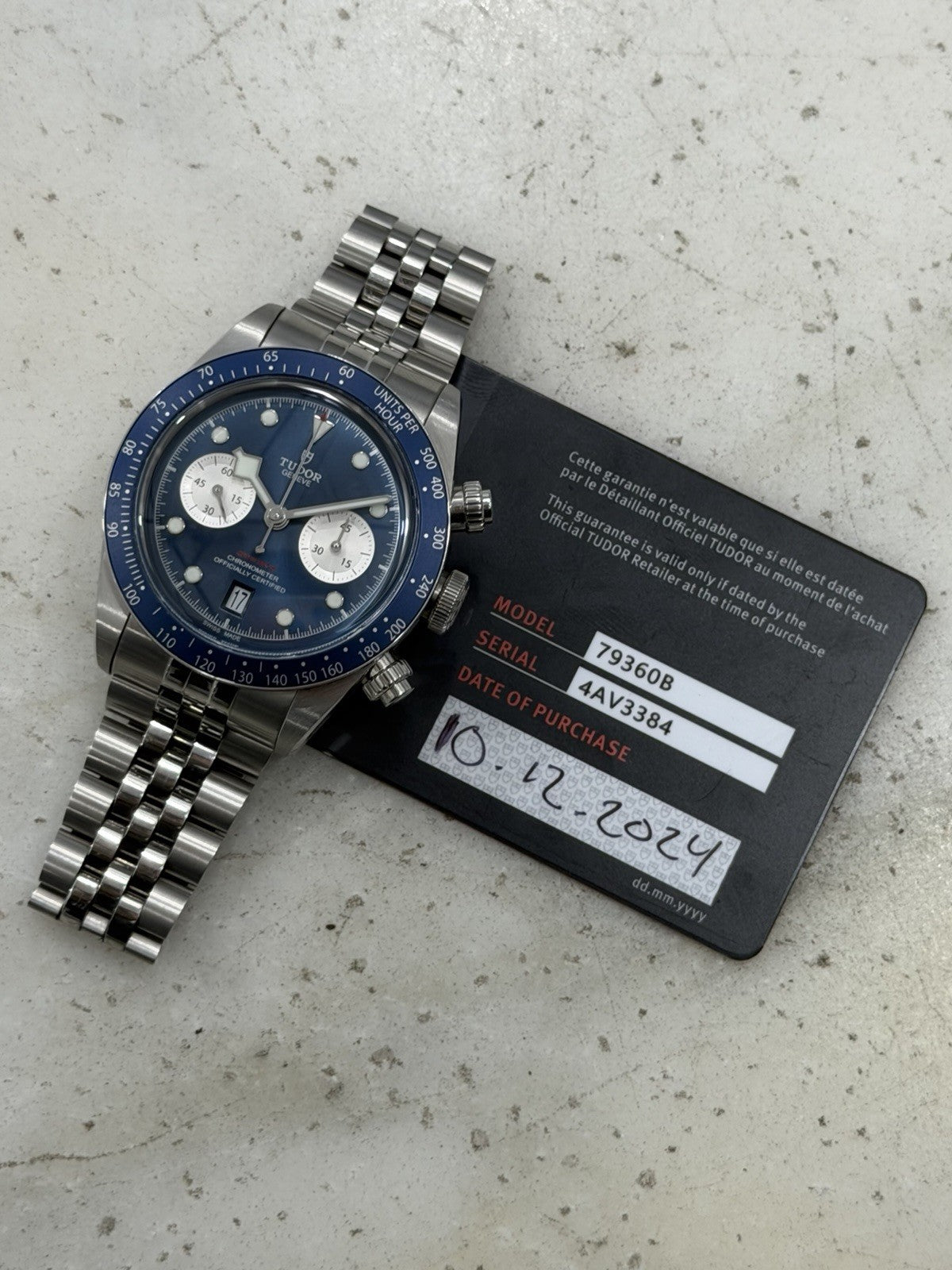 12/2024 Tudor Black Bay Stainless Steel Blue Dial 41mm Auto Mens Watch 79360