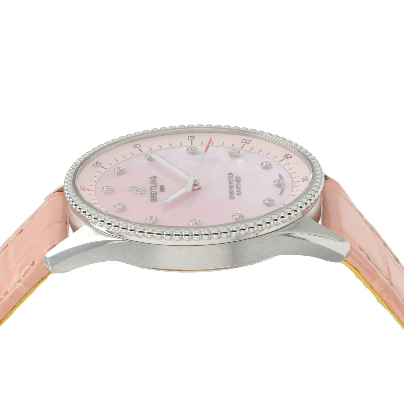 Breitling Navitimer Pink MOP Dial Steel 32mm Quartz  Women's Watch A77320